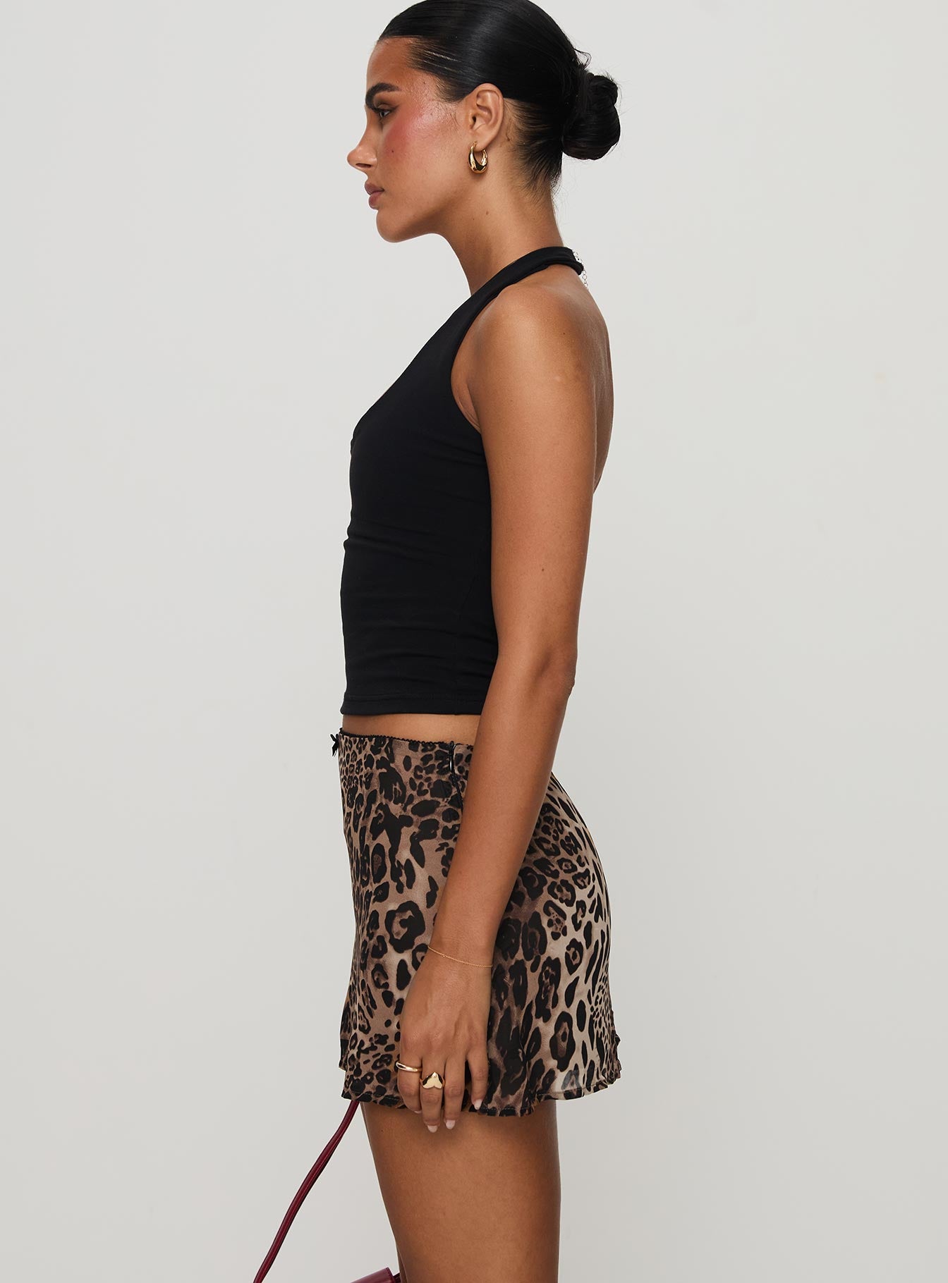 Tejano Mini Skirt Leopard Tall - Image 4