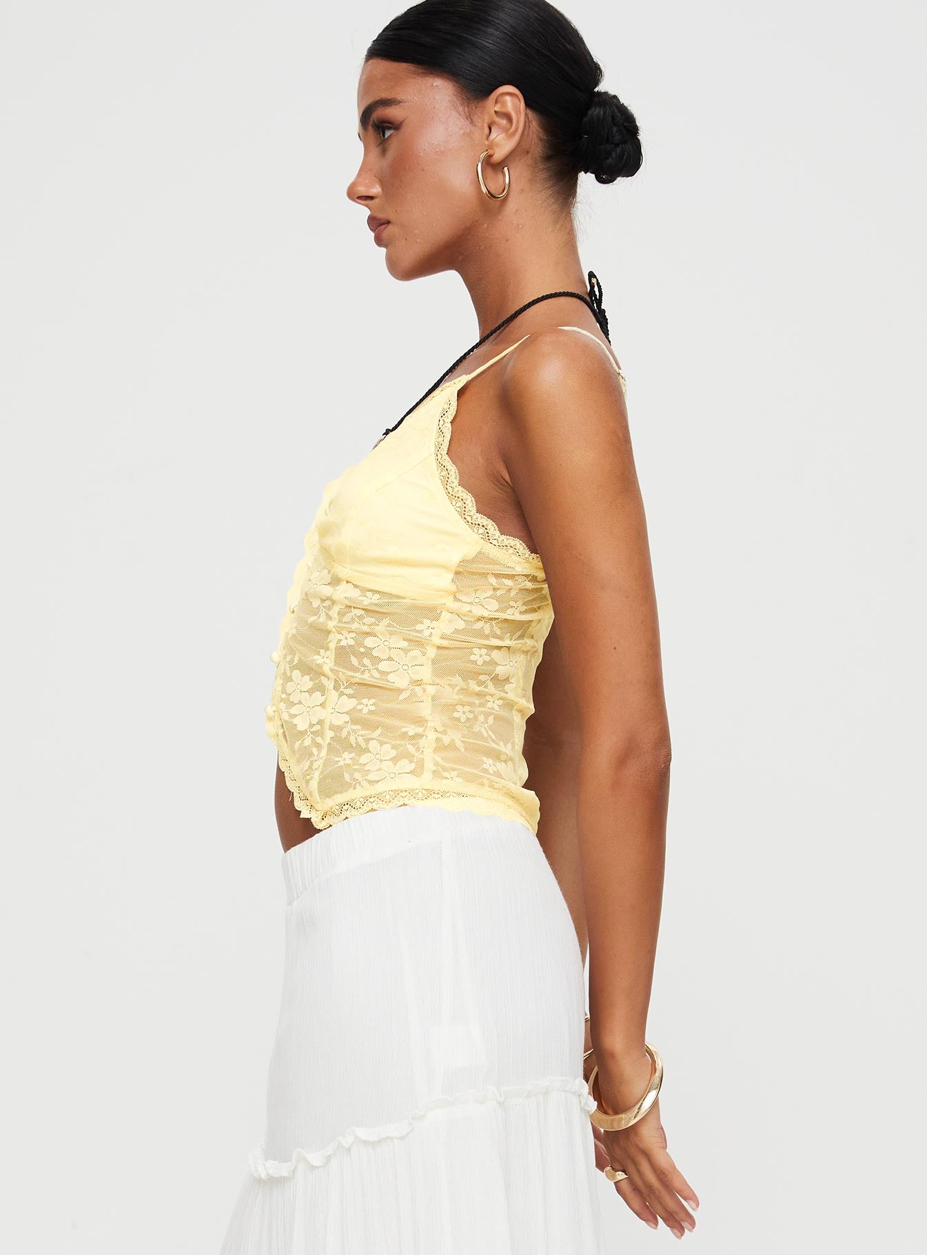 Juliana Top Light Yellow Lace - Image 4