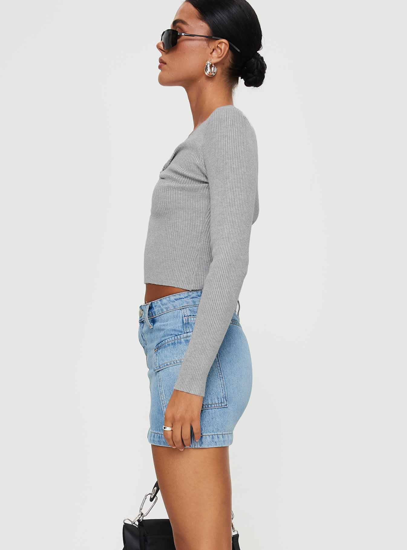 Zakai Cargo Denim Mini Skirt Ice Blue - Image 4