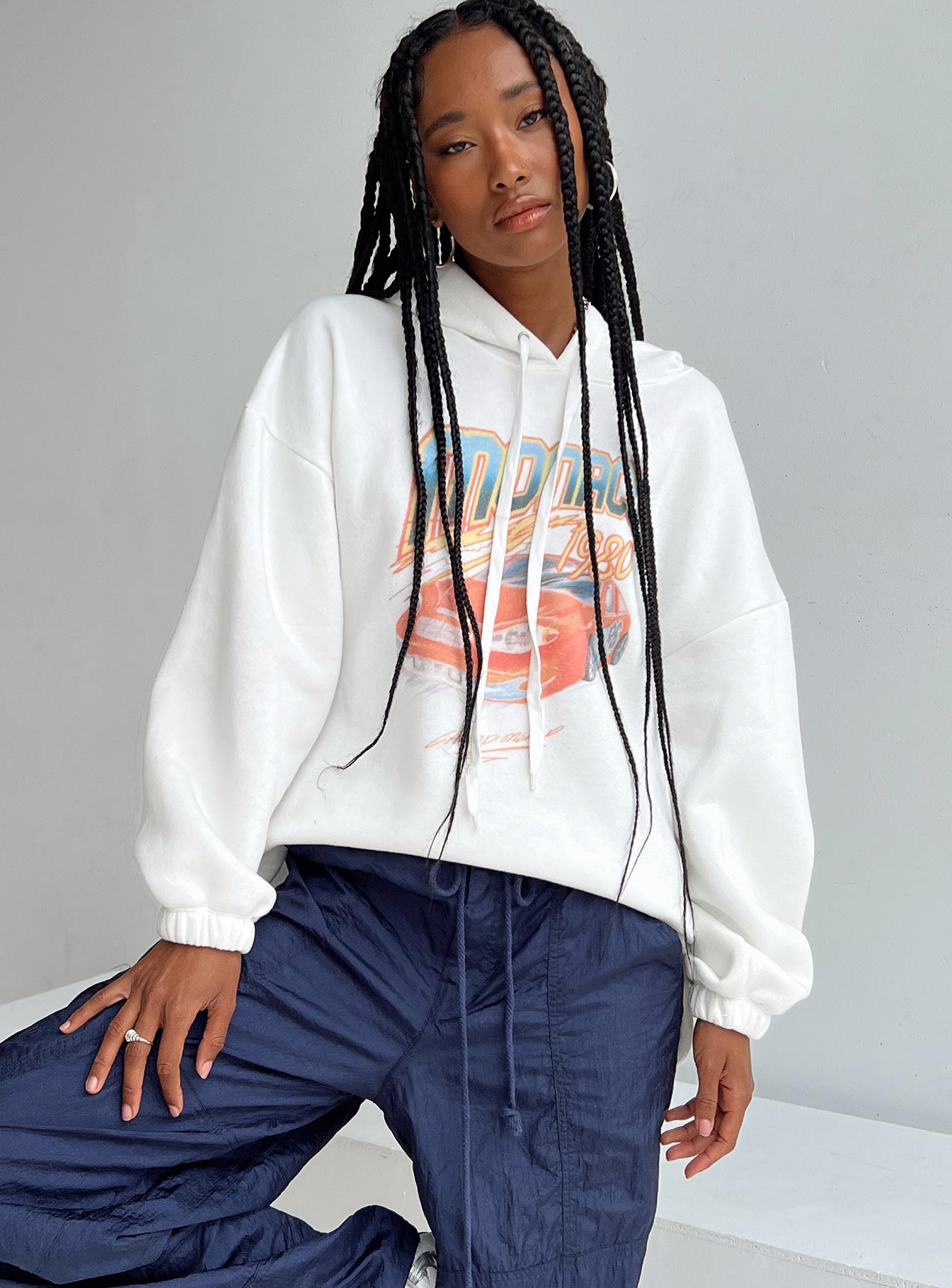 Monaco Racing Hoodie White - Image 3