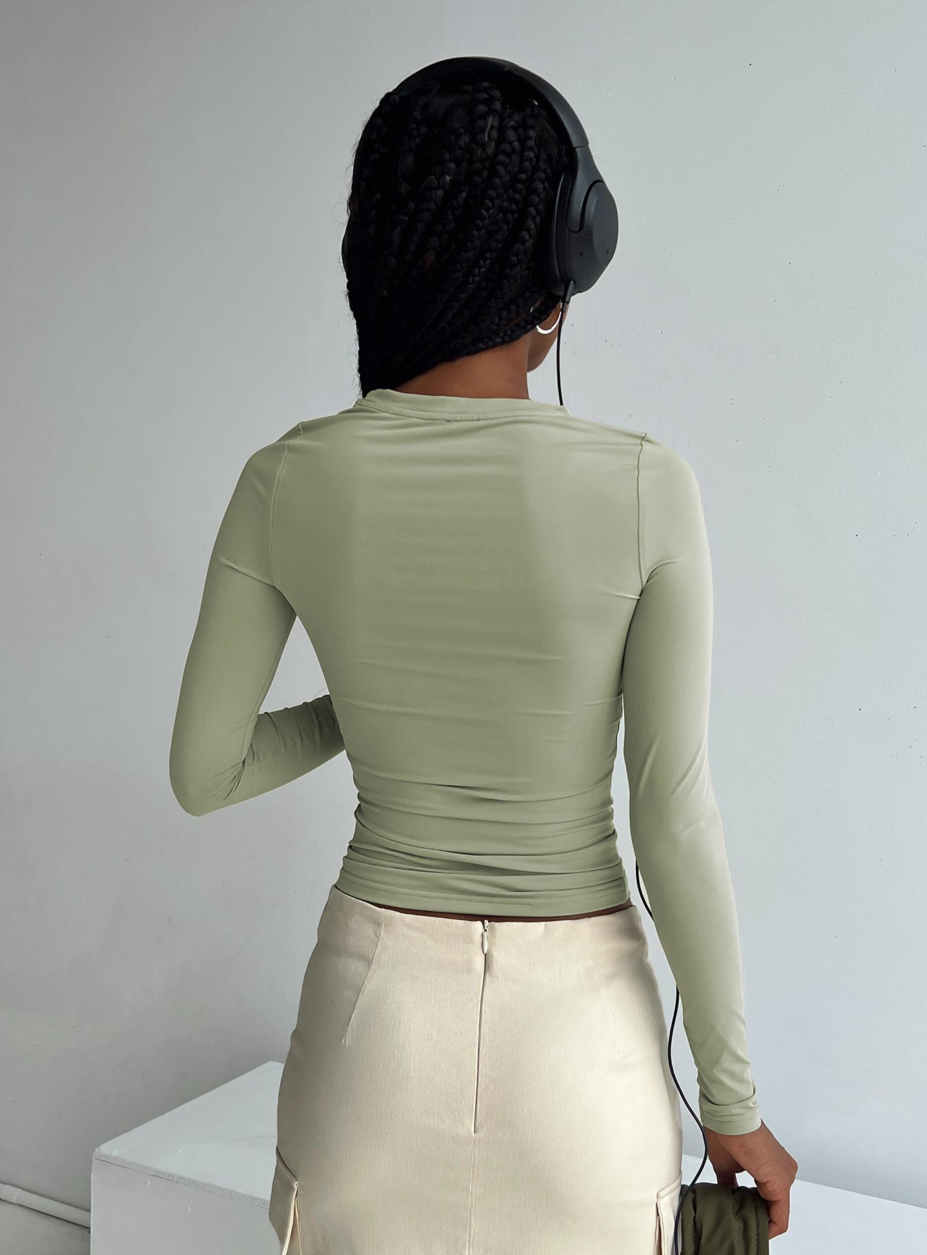 Arnim Long Sleeve Top Green - Image 4