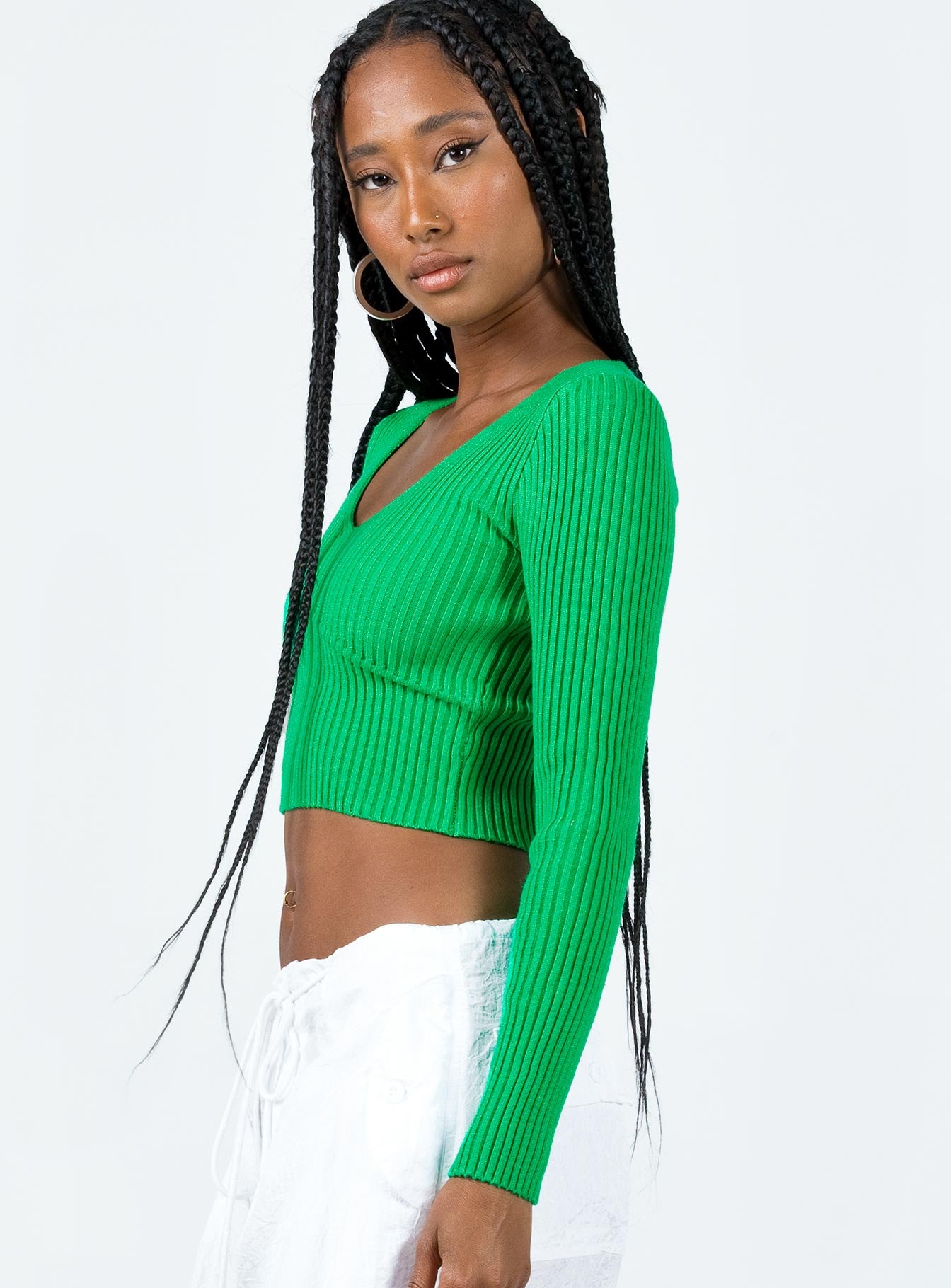 Trucco Long Sleeve Top Green - Image 3