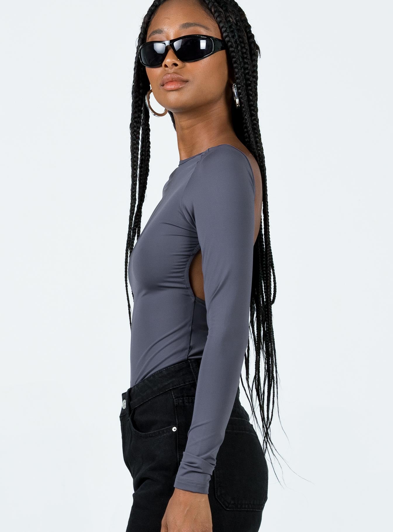 Gatewood Long Sleeve Bodysuit Slate - Image 5
