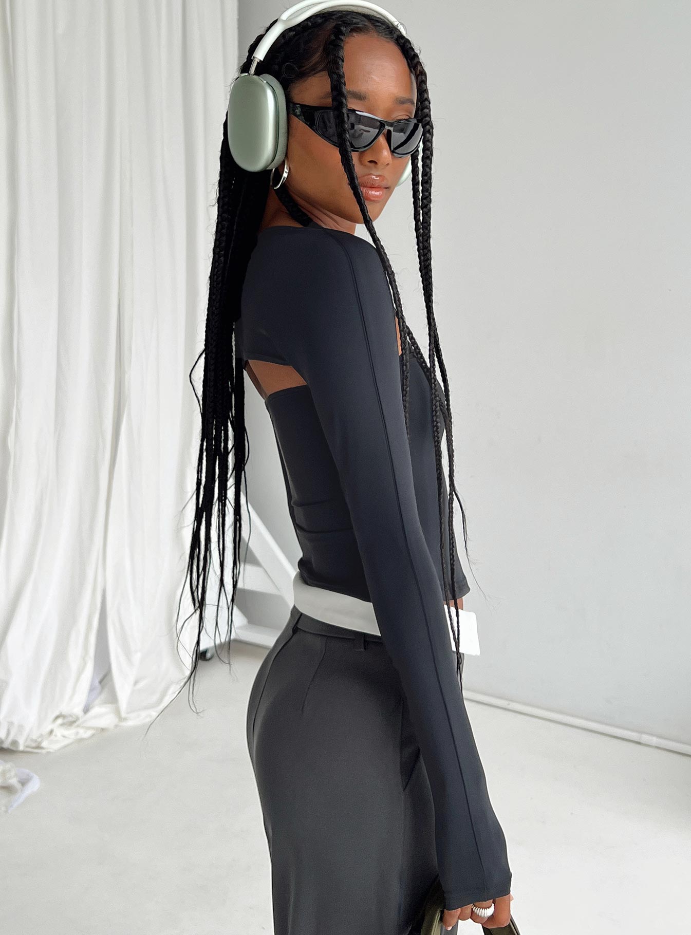 Moran Two Piece Bolero Top Black - Image 3