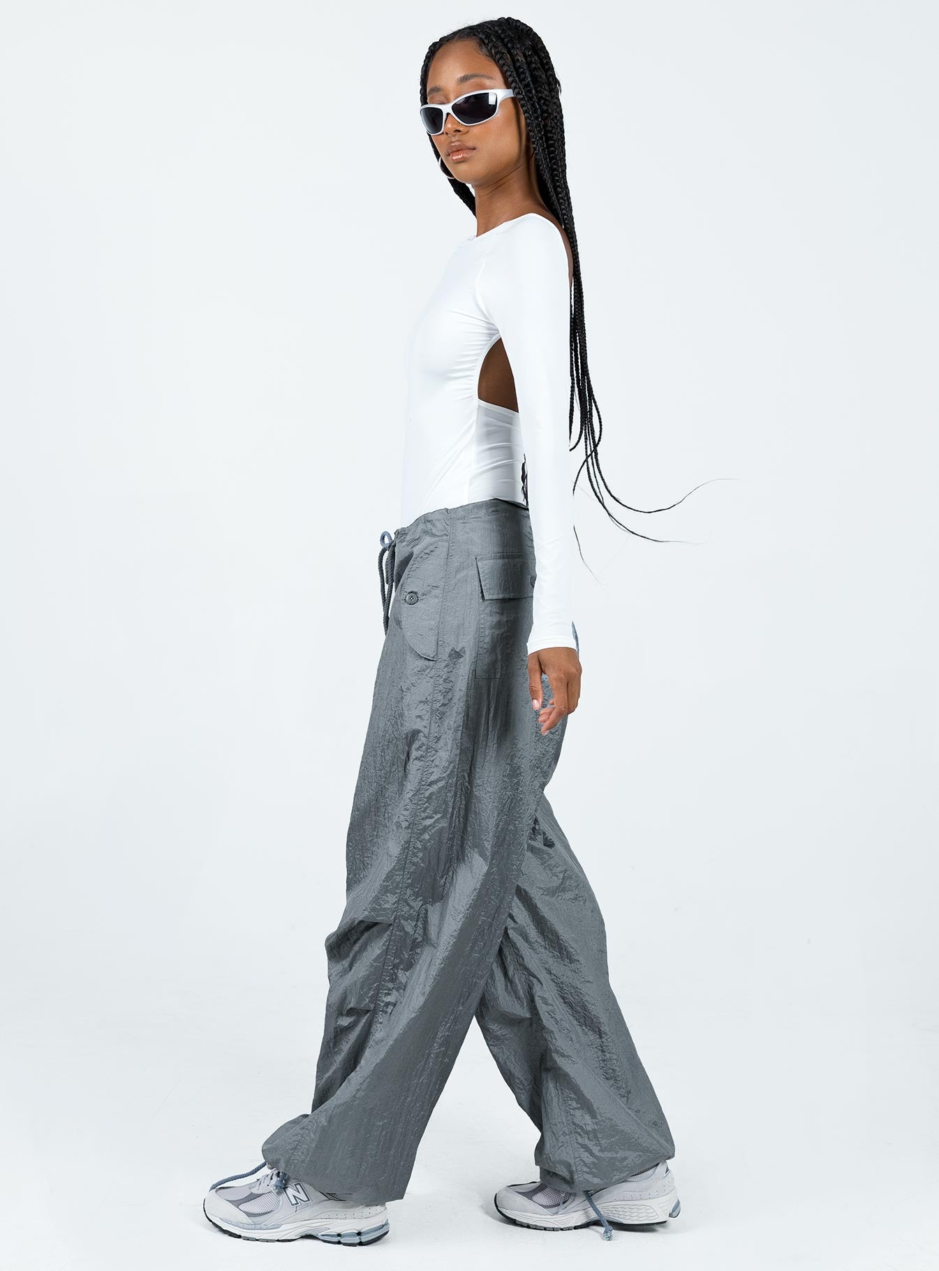 Motel Chute Trousers Grey - Image 4