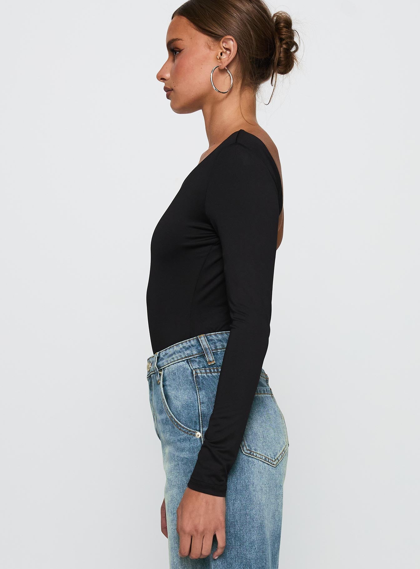 Look This Good Backless Bodysuit Black - Image 4