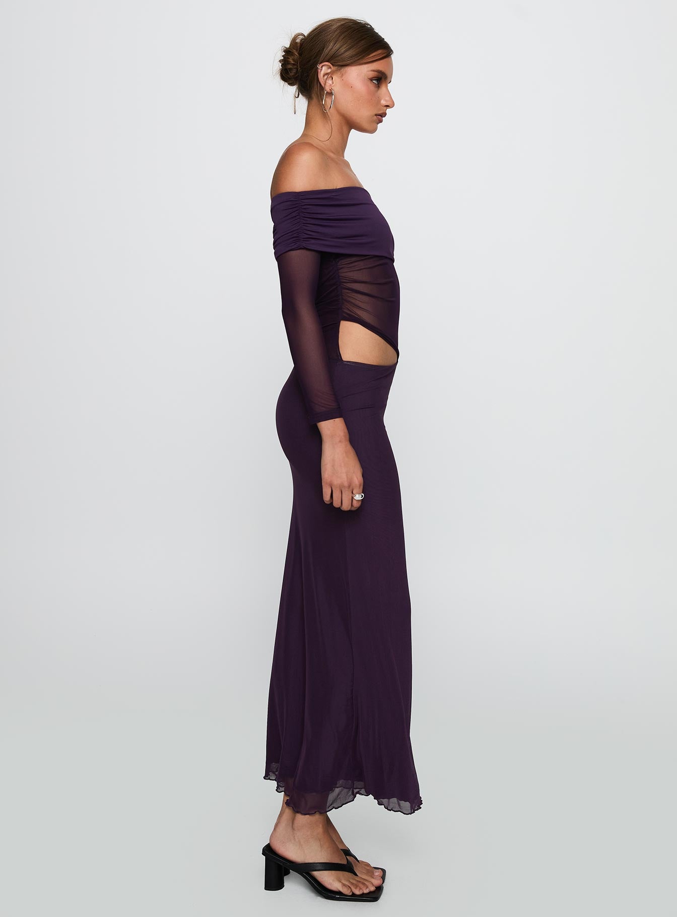 Soul Ties Long Sleeve Maxi Dress Purple - Image 3