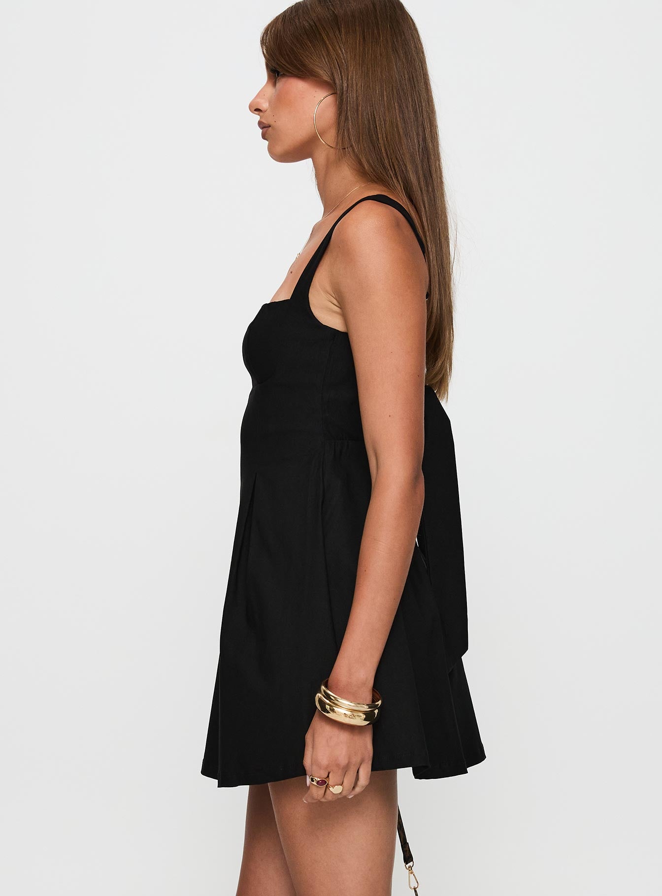 Xanthus Mini Dress Black - Image 3