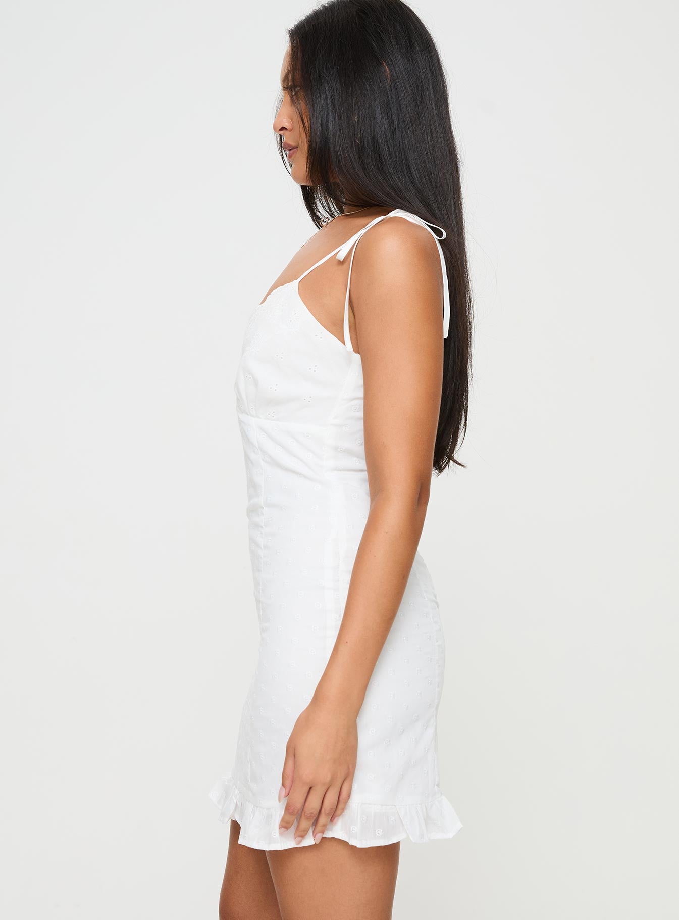 Zenaida Mini Dress White - Image 4