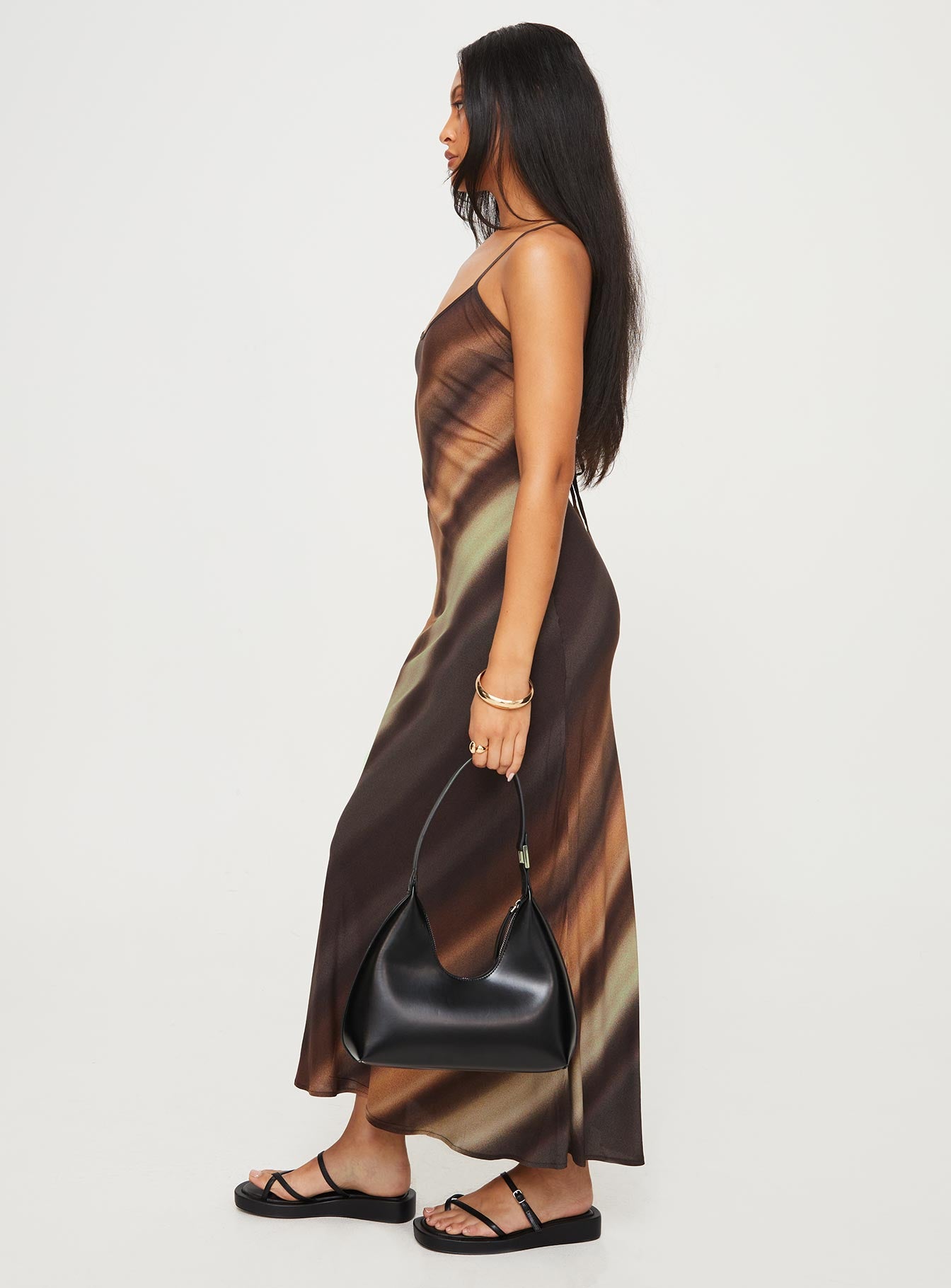 Otillie Maxi Dress Brown Multi Petite - Image 4