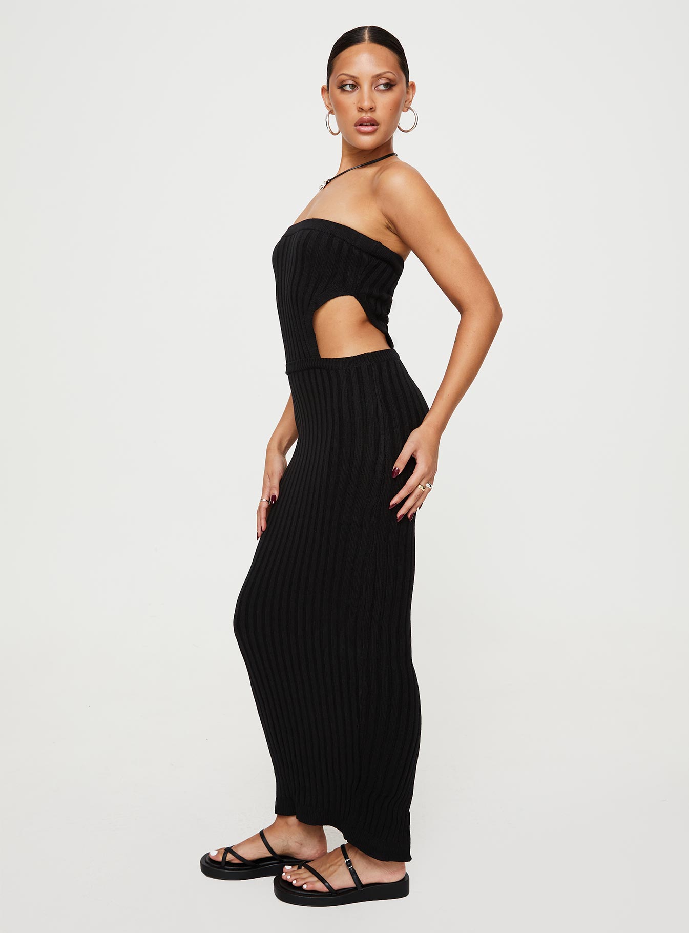 Olia Maxi Dress Black - Image 4