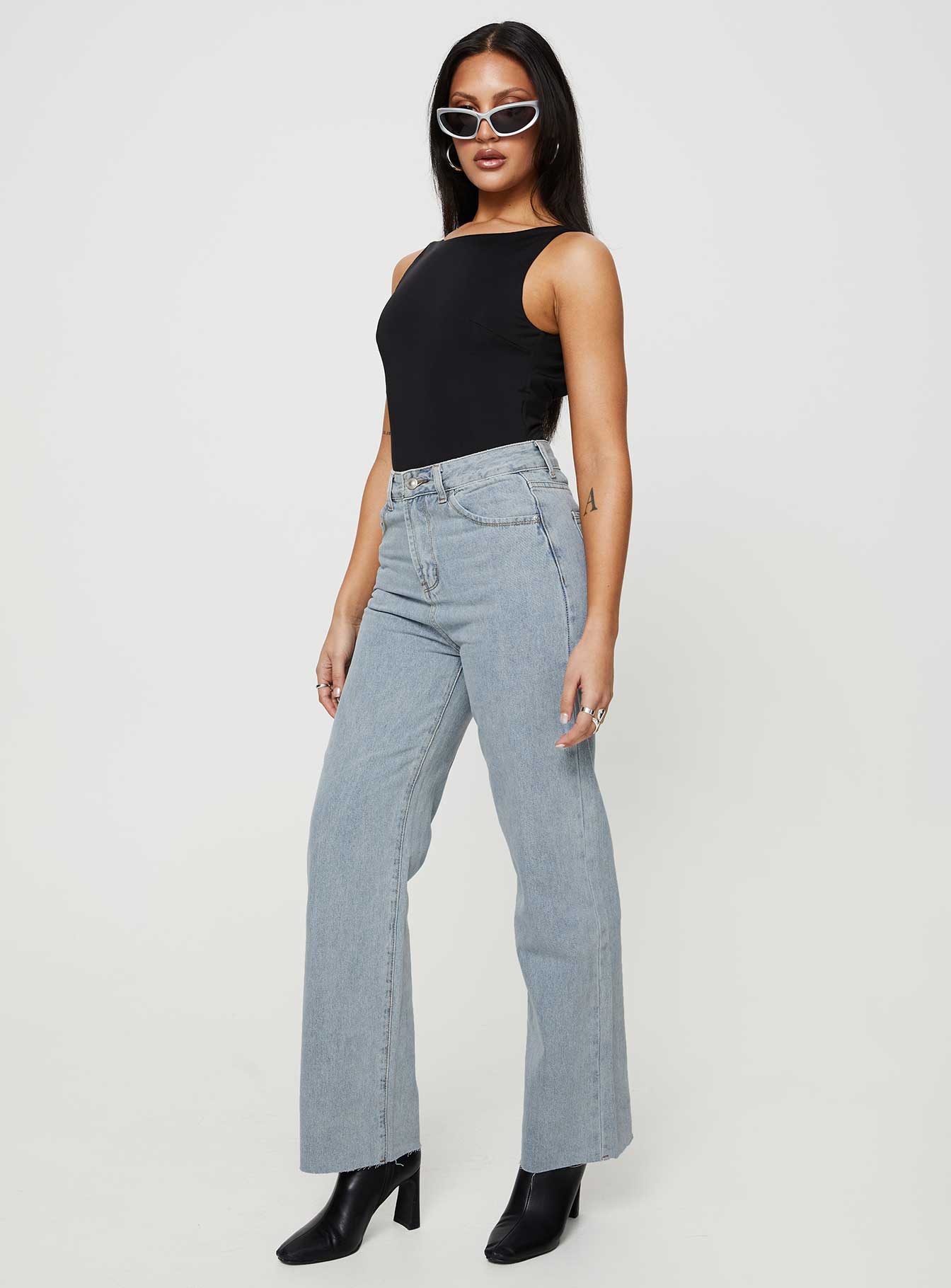 Kalinda High Rise Straight Leg Jeans Blue - Image 6