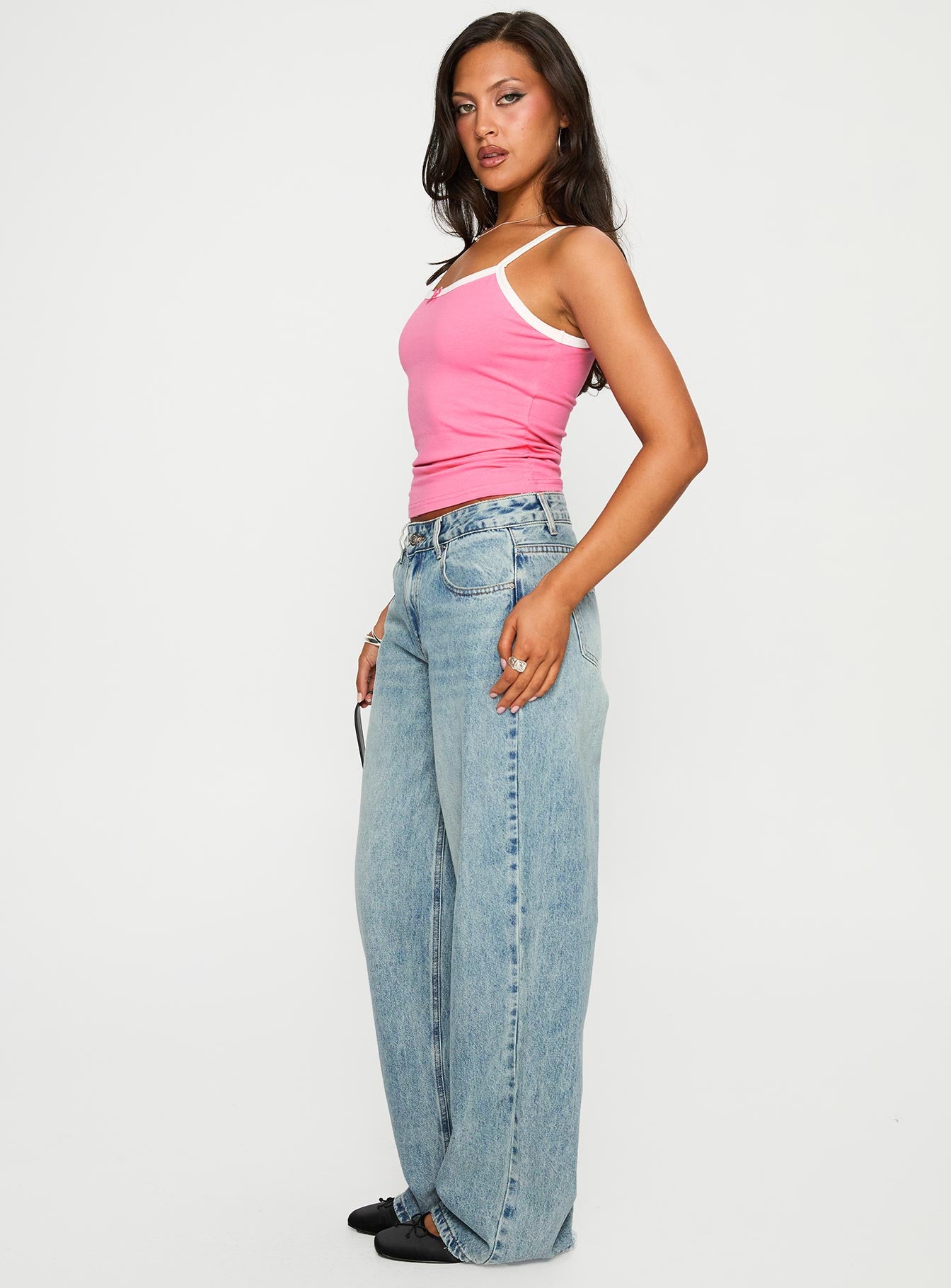 Edge Of Town Mid Rise Straight Leg Jeans Vintage Blue - Image 4