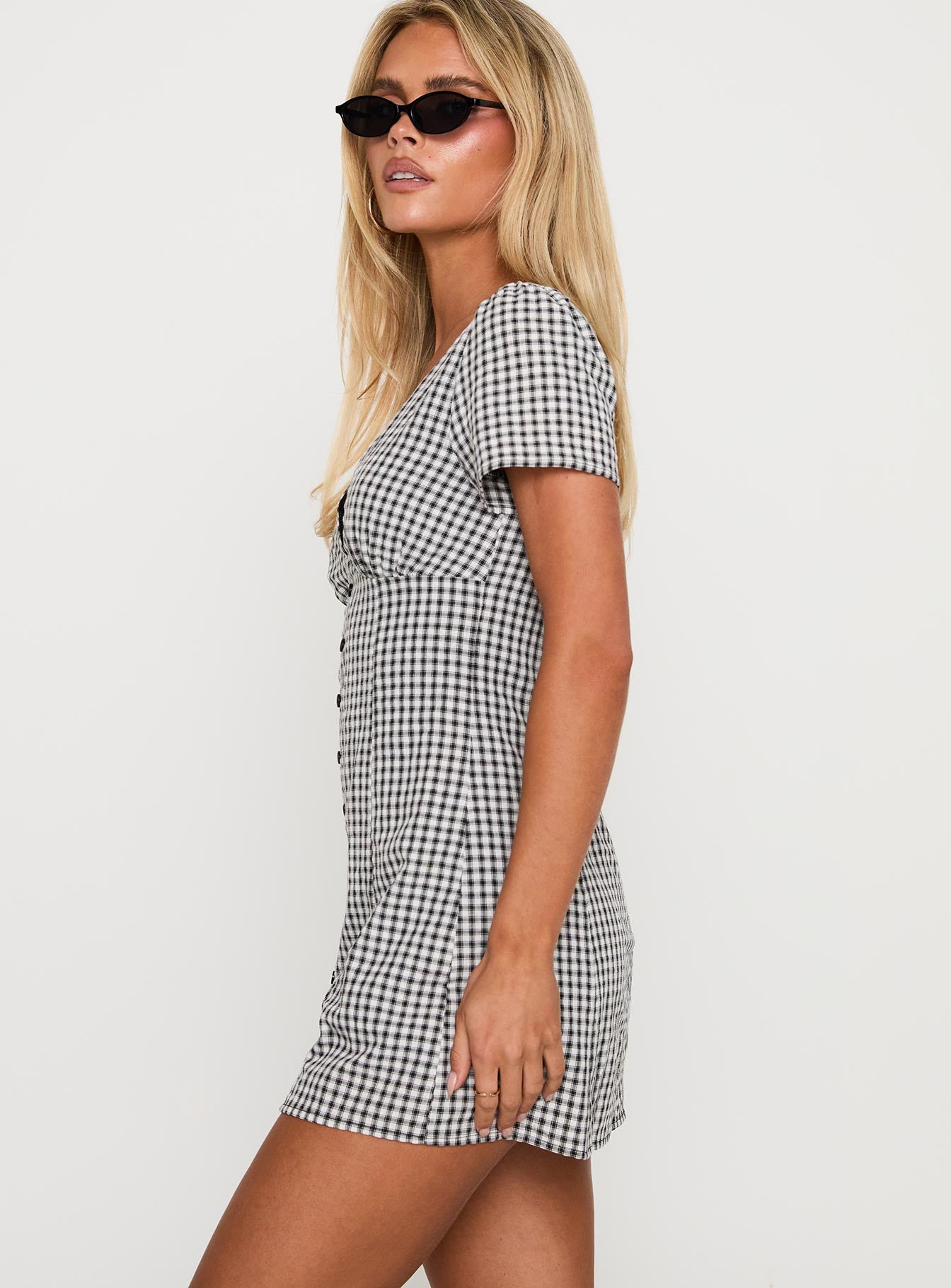 Loveliness Playsuit Black / White Check - Image 3