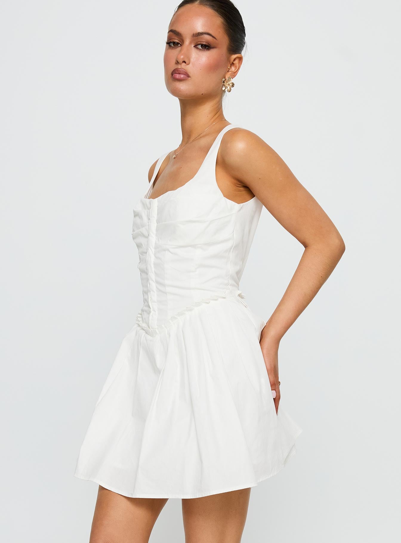 Wild Ideas Mini Dress White - Image 4