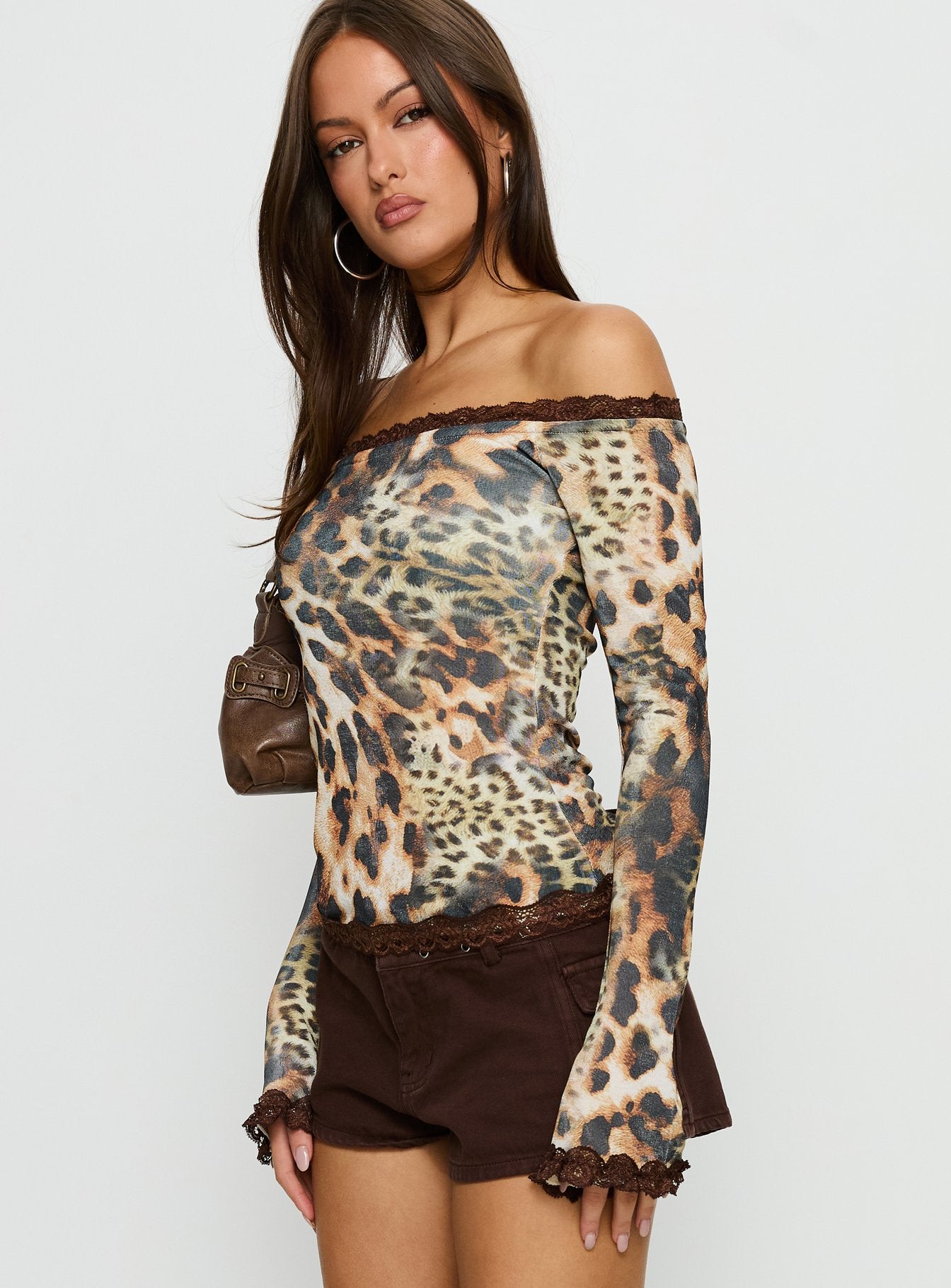 Mochapella Off The Shoulder Top Animal - Image 4