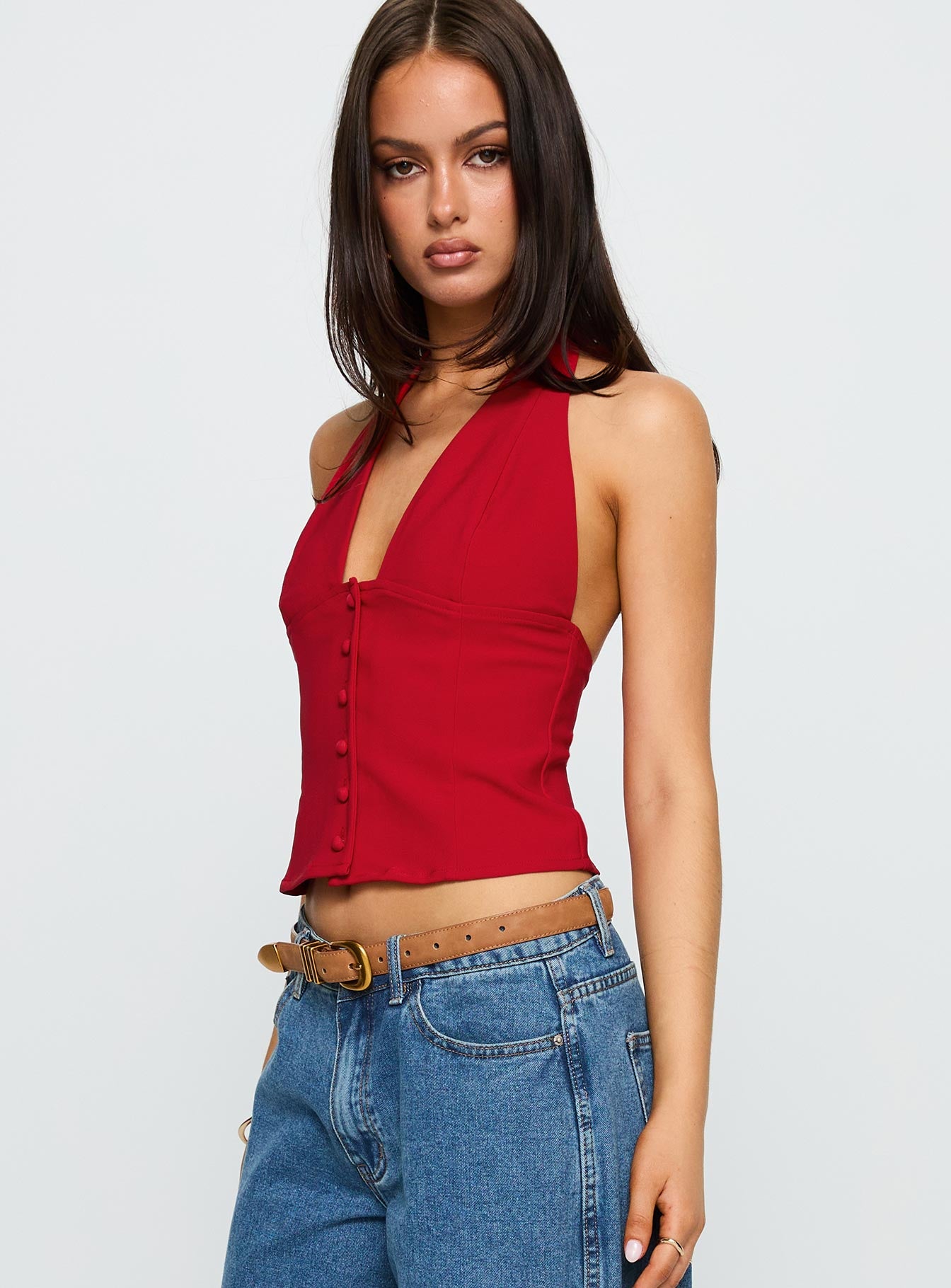 Serefina Halter Top Red - Image 4