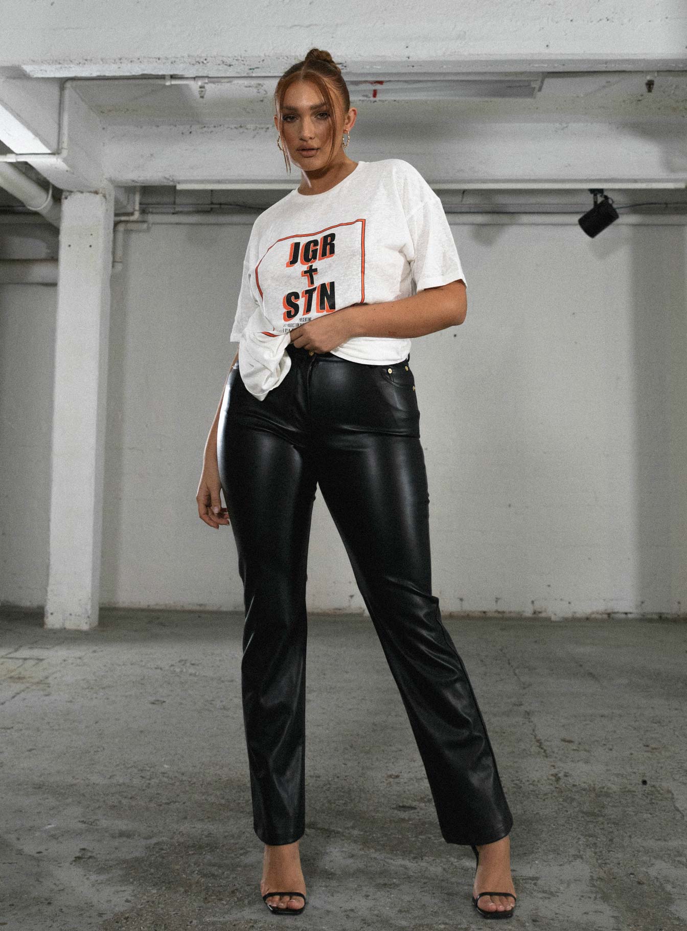 JGR & STN Feat. Oversized Tee White - Image 3