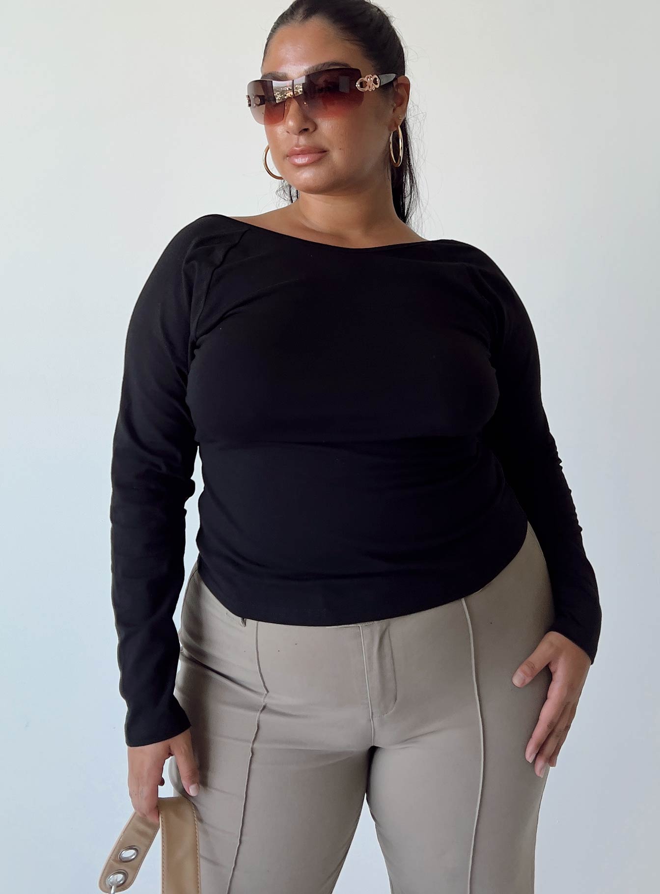 Rixie Long Sleeve Top Black Curve - Image 3