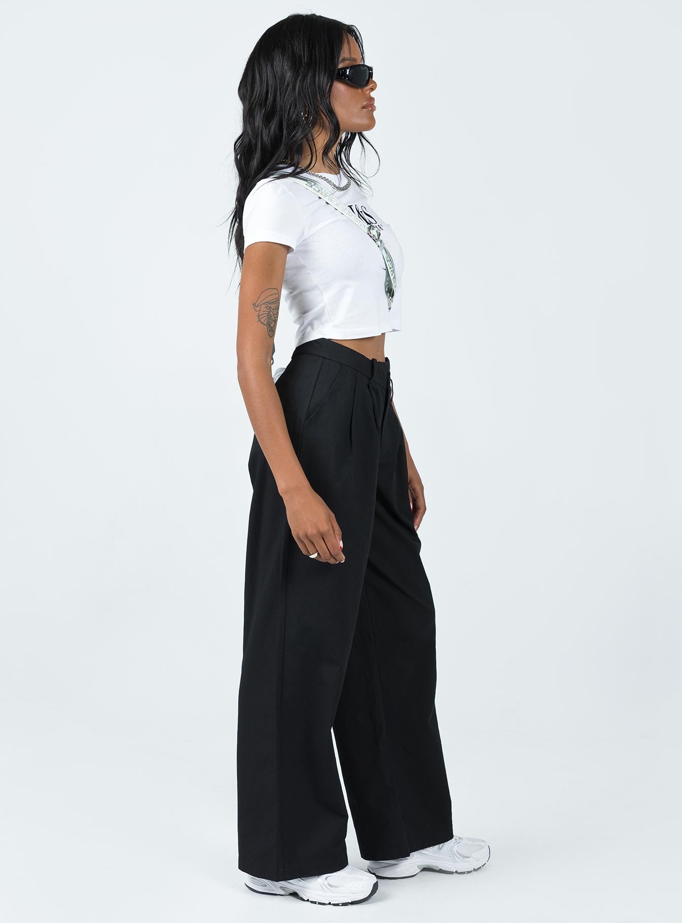 Mertyl Asymmetric Pants Black - Image 4