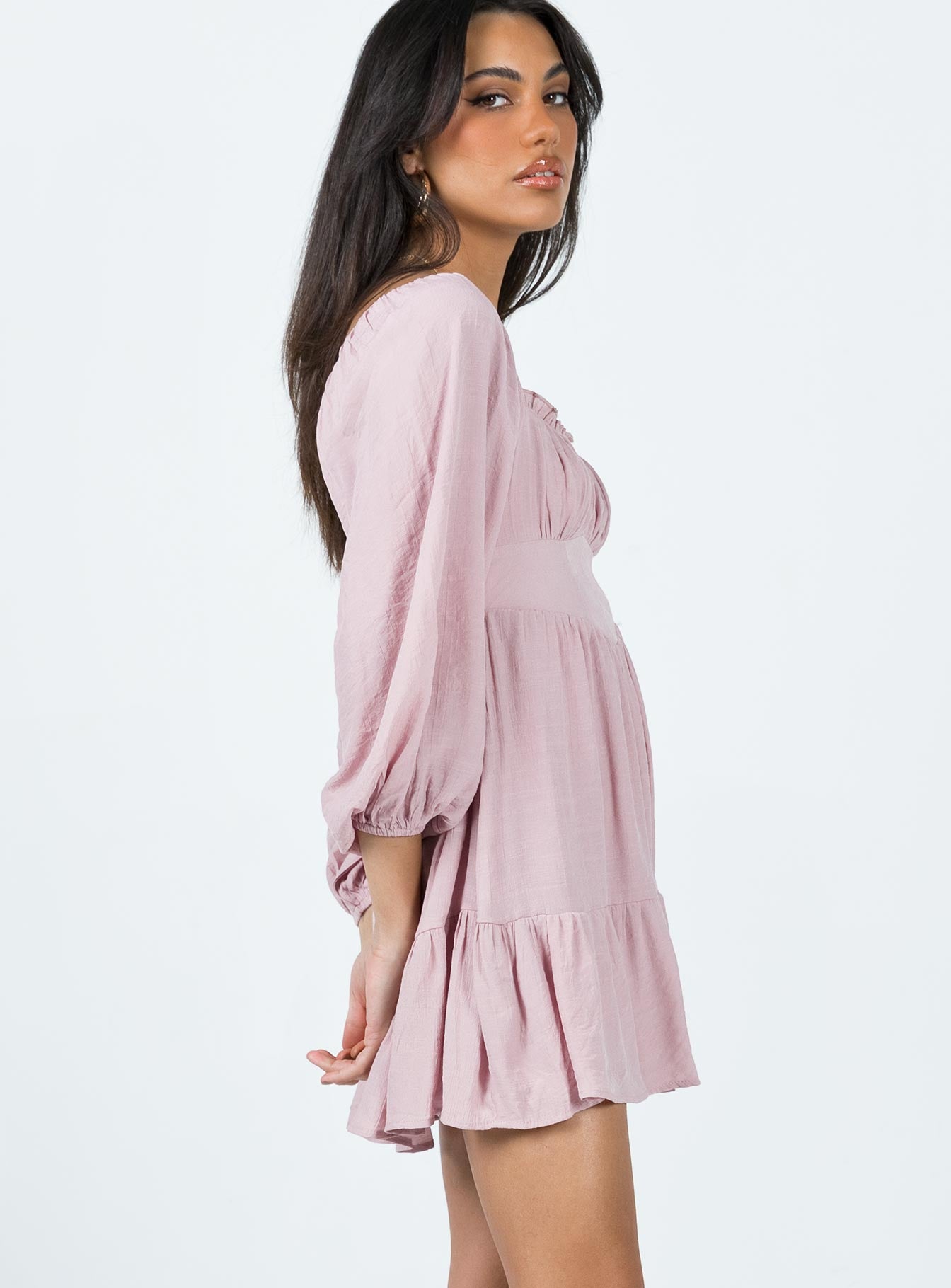 Ethan Long Sleeve Mini Dress Pink - Image 3
