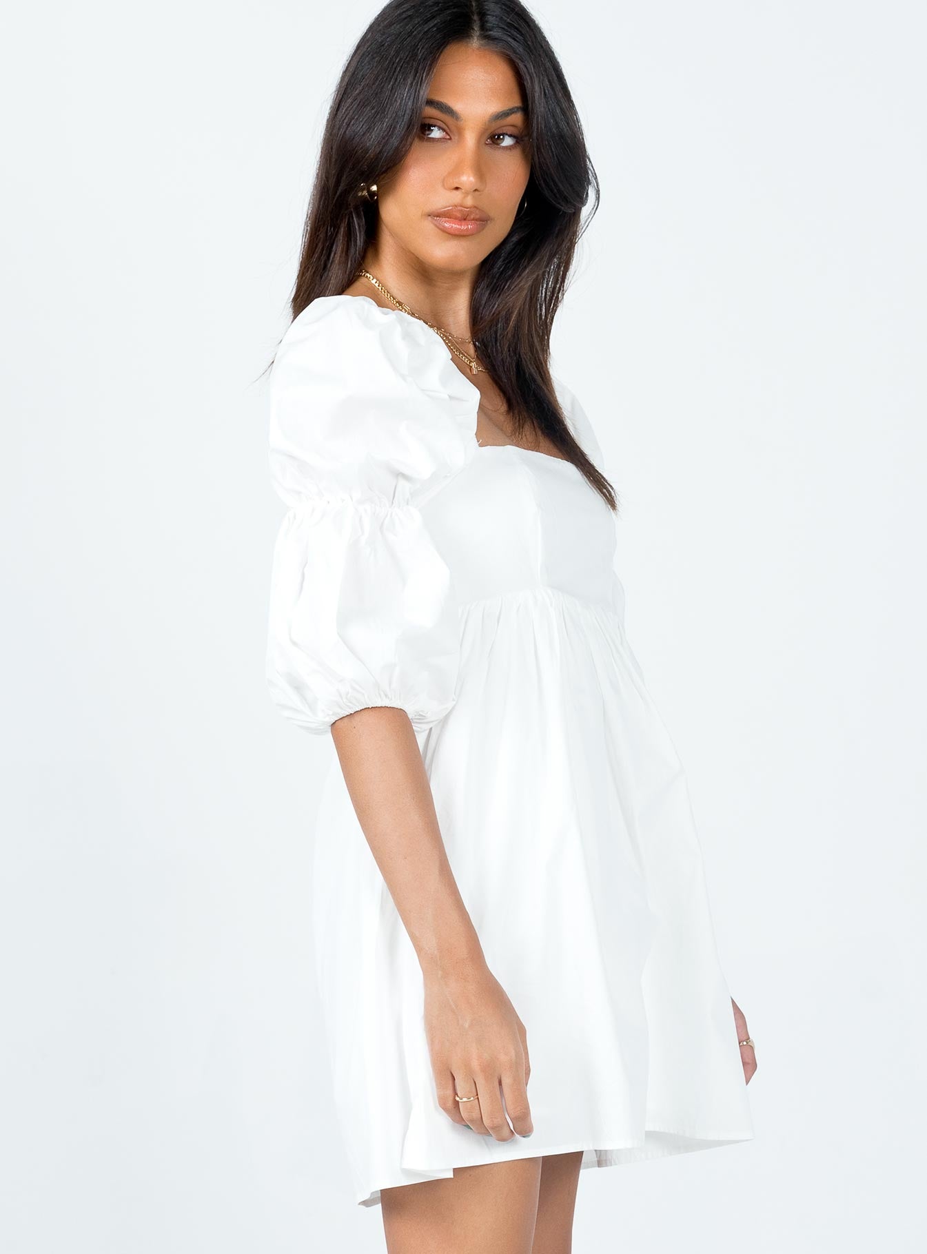 Noha Mini Dress White - Image 5
