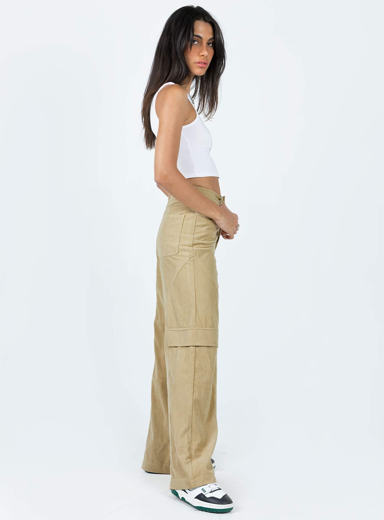 City Loop Cord Pants Beige - Image 3