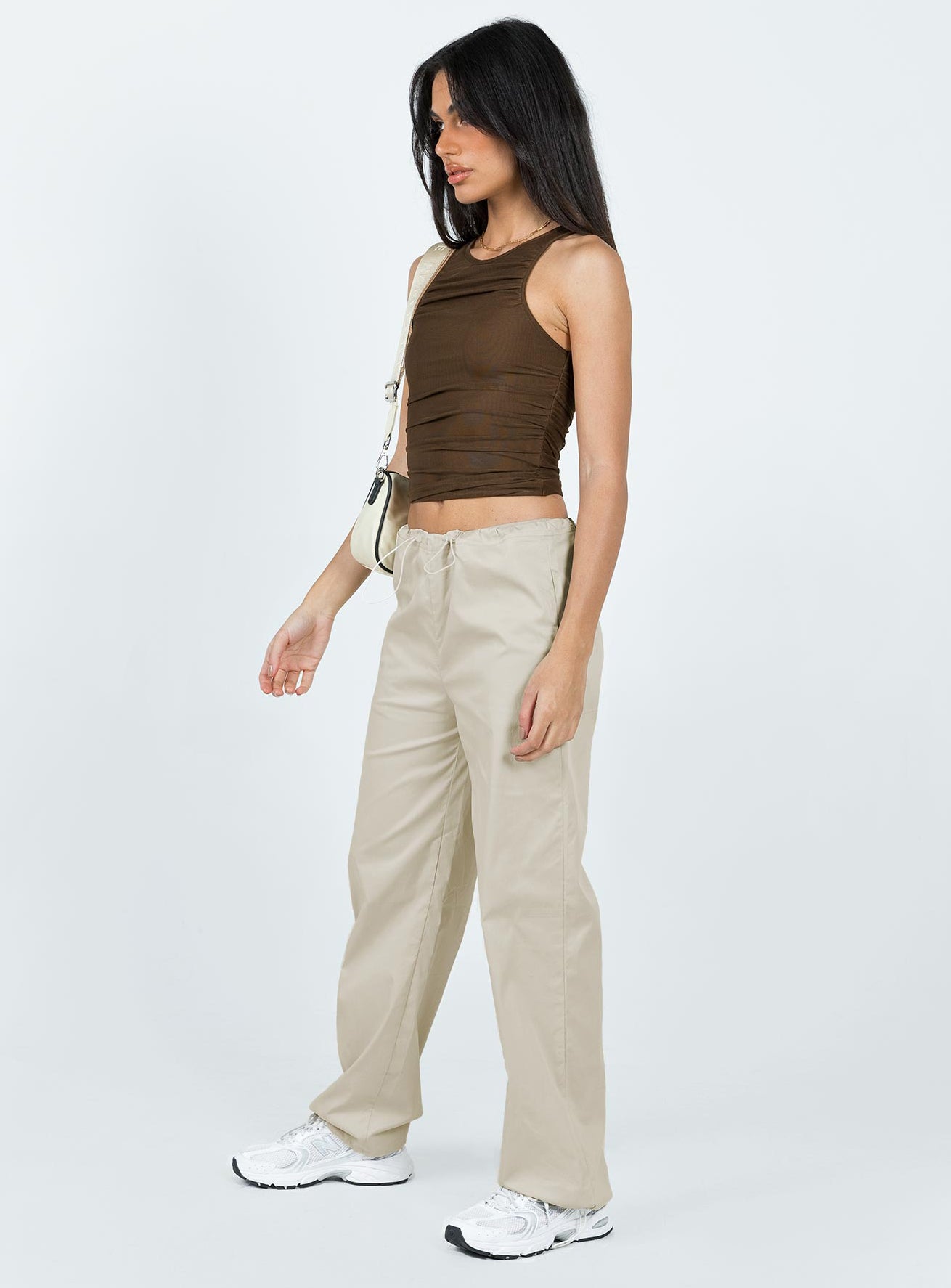 Connels Parachute Pants Beige - Image 3