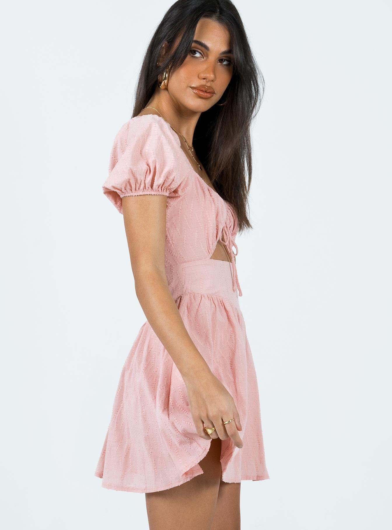 Caria Mini Dress Dusty Pink - Image 5