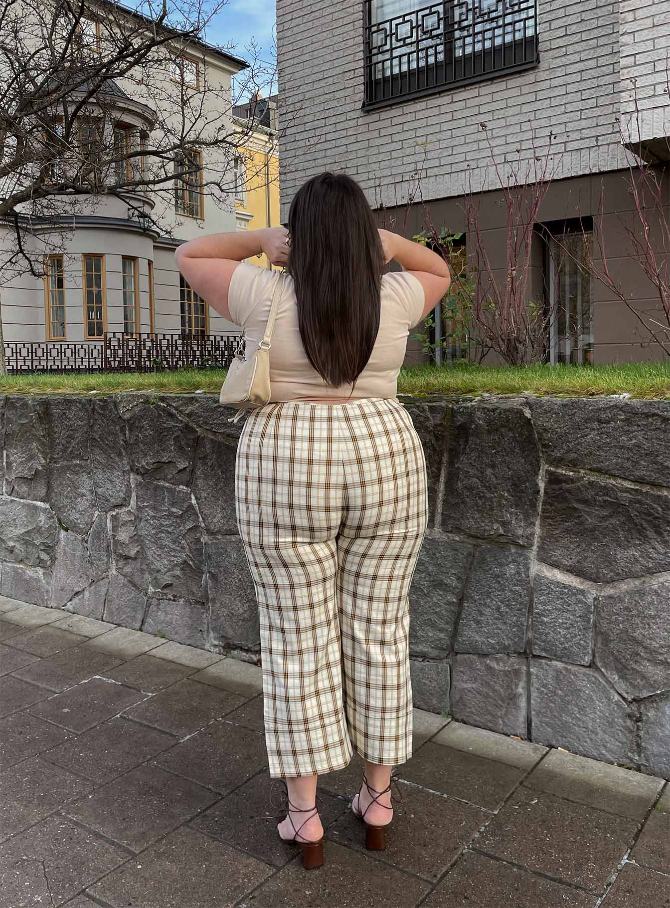 Euros Pants Yellow Check Curve - Image 3