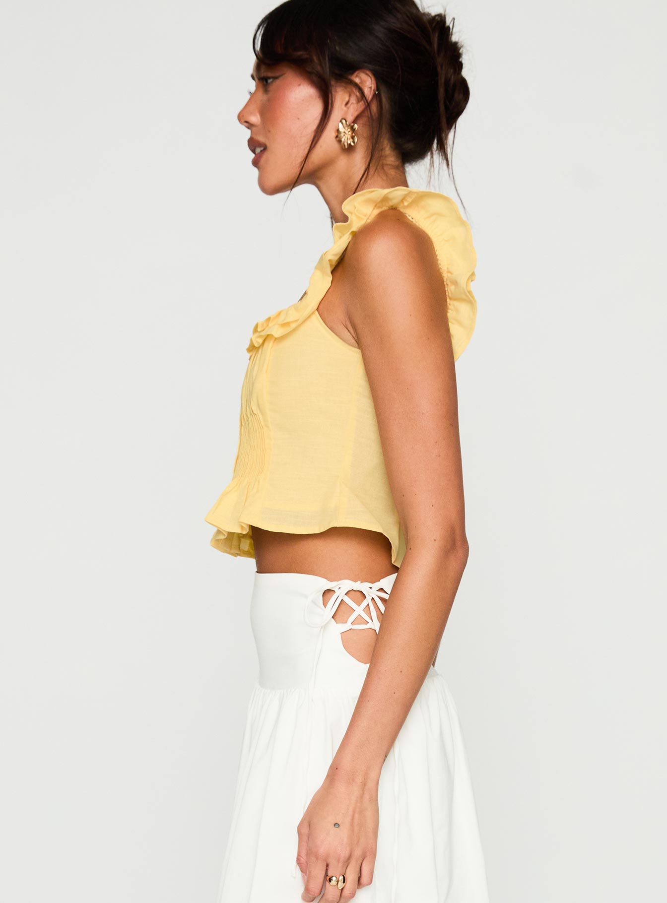 Isadoria Frill Top Yellow - Image 7