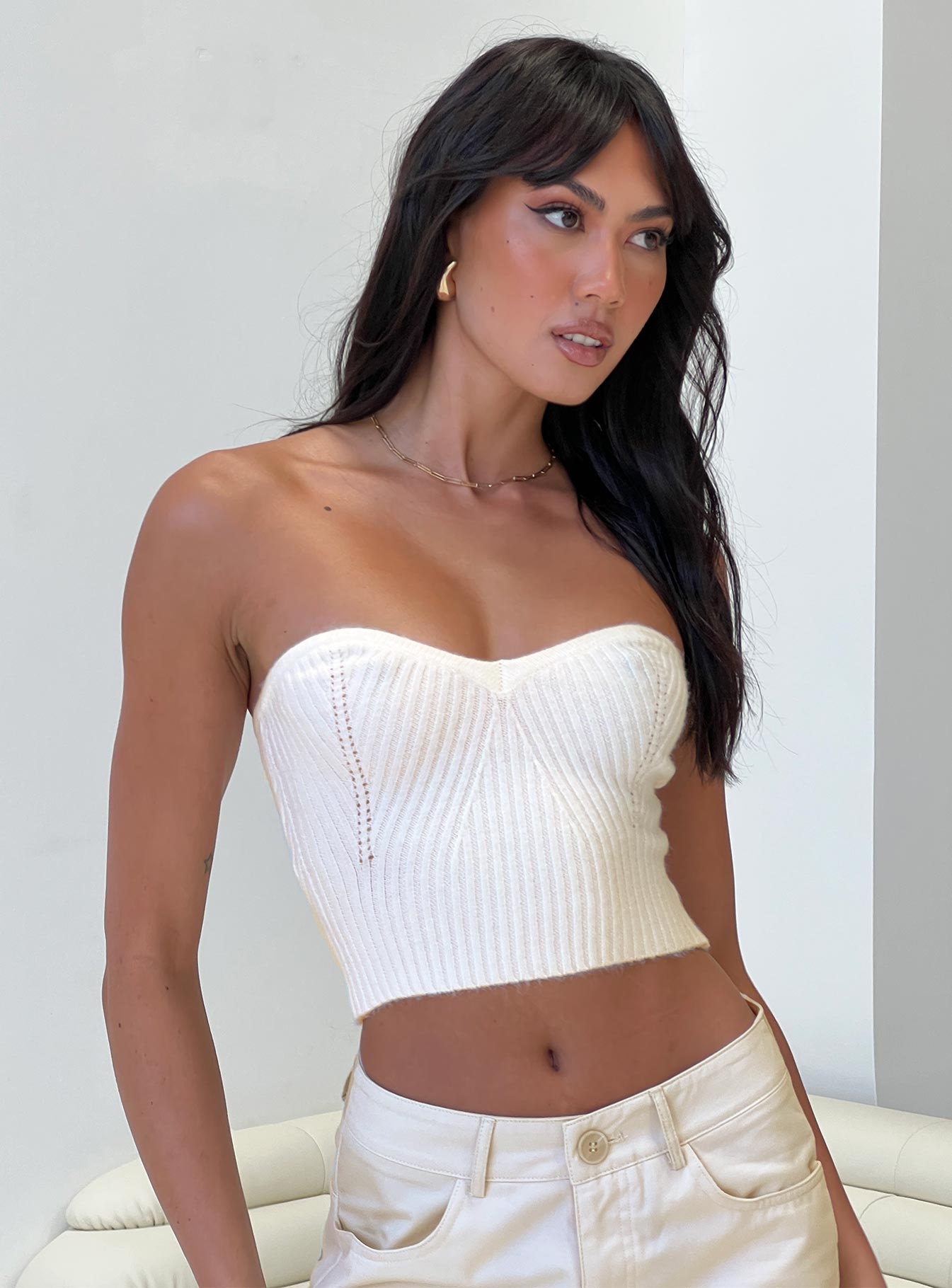 Ulara Strapless Top White - Image 3