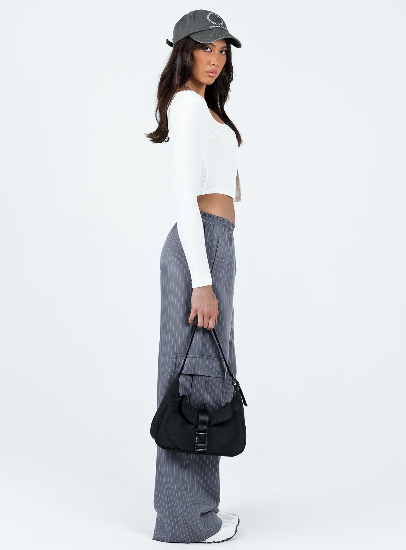 Lista Elastic Pocket Pants Grey Pinstripe - Image 4