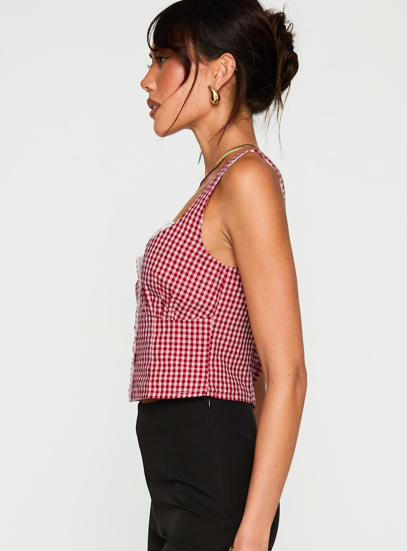 Bruncheon Top Red / White - Image 7