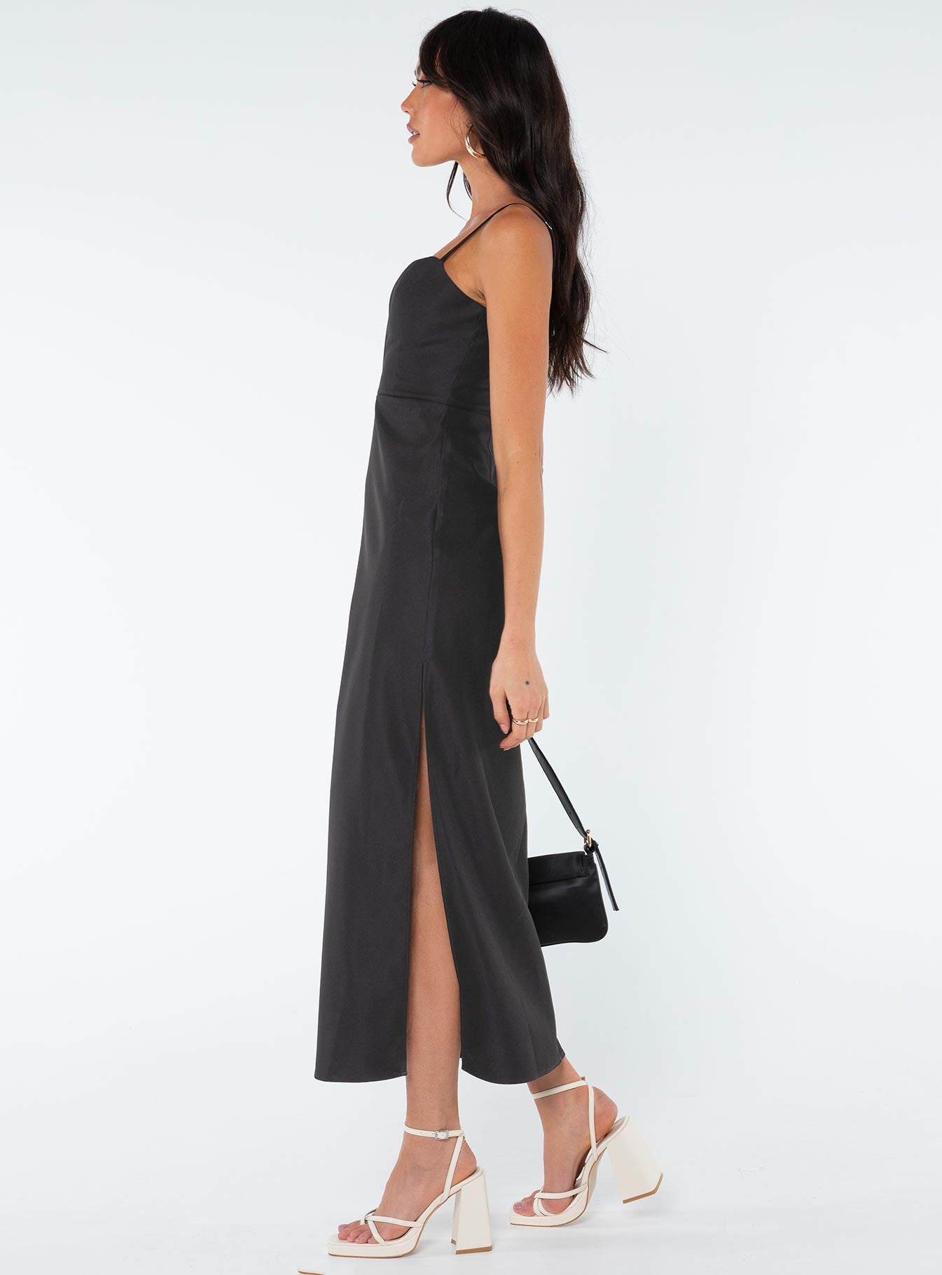 Risha Corset Midi Dress Black - Image 4