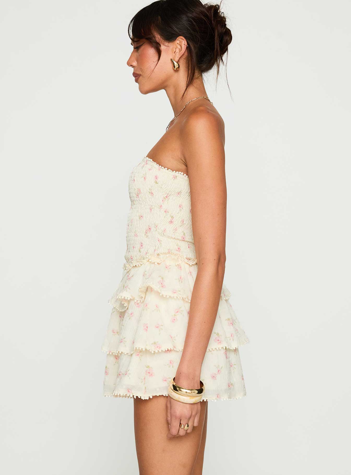 Sunkiss Frill Mini Dress Floral - Image 4