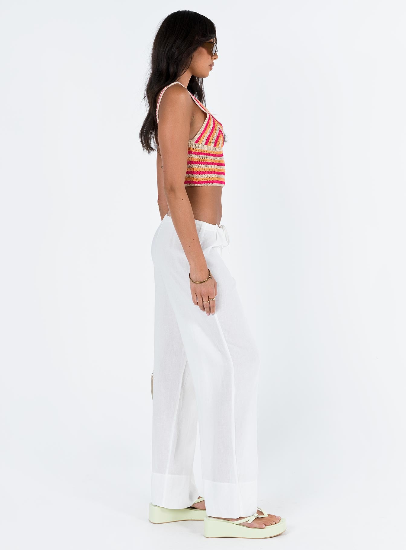 Euro Dreaming Palazzo Pants White - Image 4