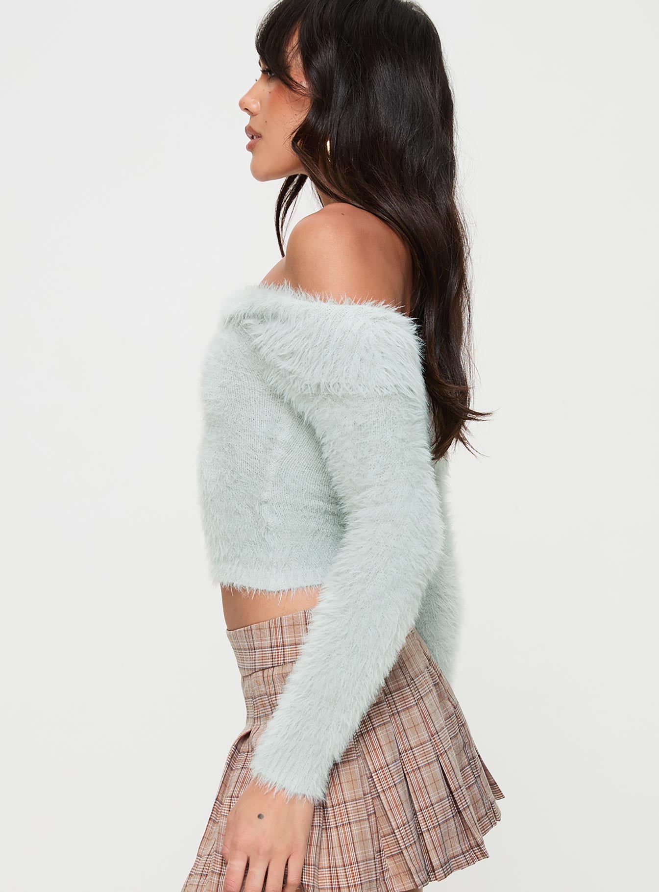 Coecoe Off The Shoulder Sweater Grey - Image 4
