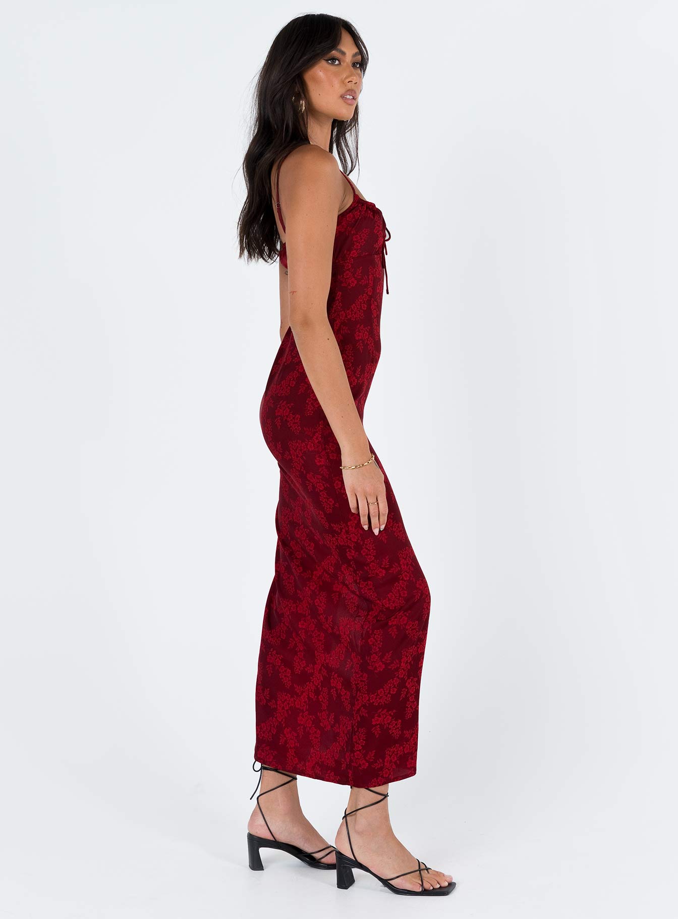 Noda Maxi Dress Burgundy - Image 4
