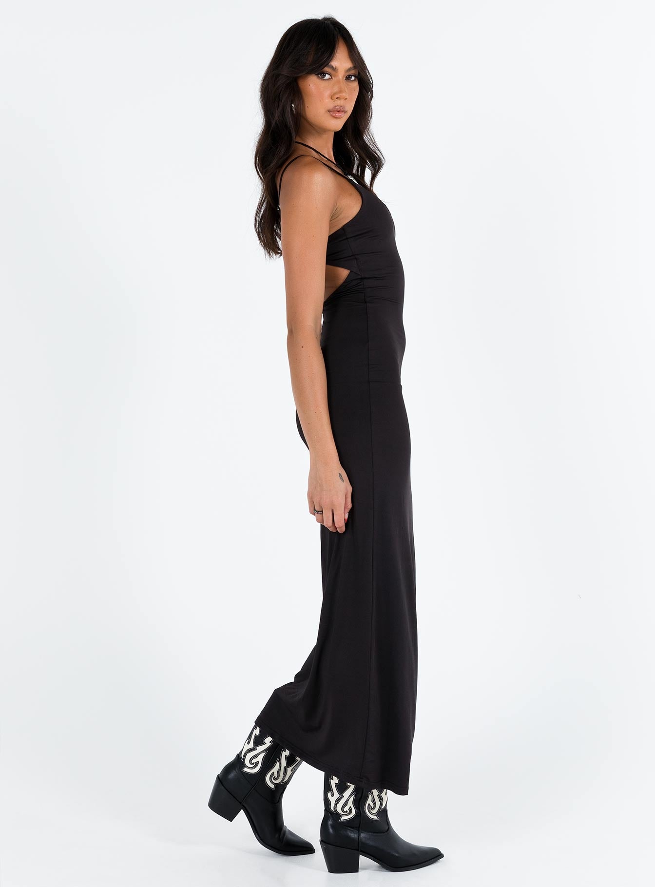 Riana Maxi Dress Black - Image 3