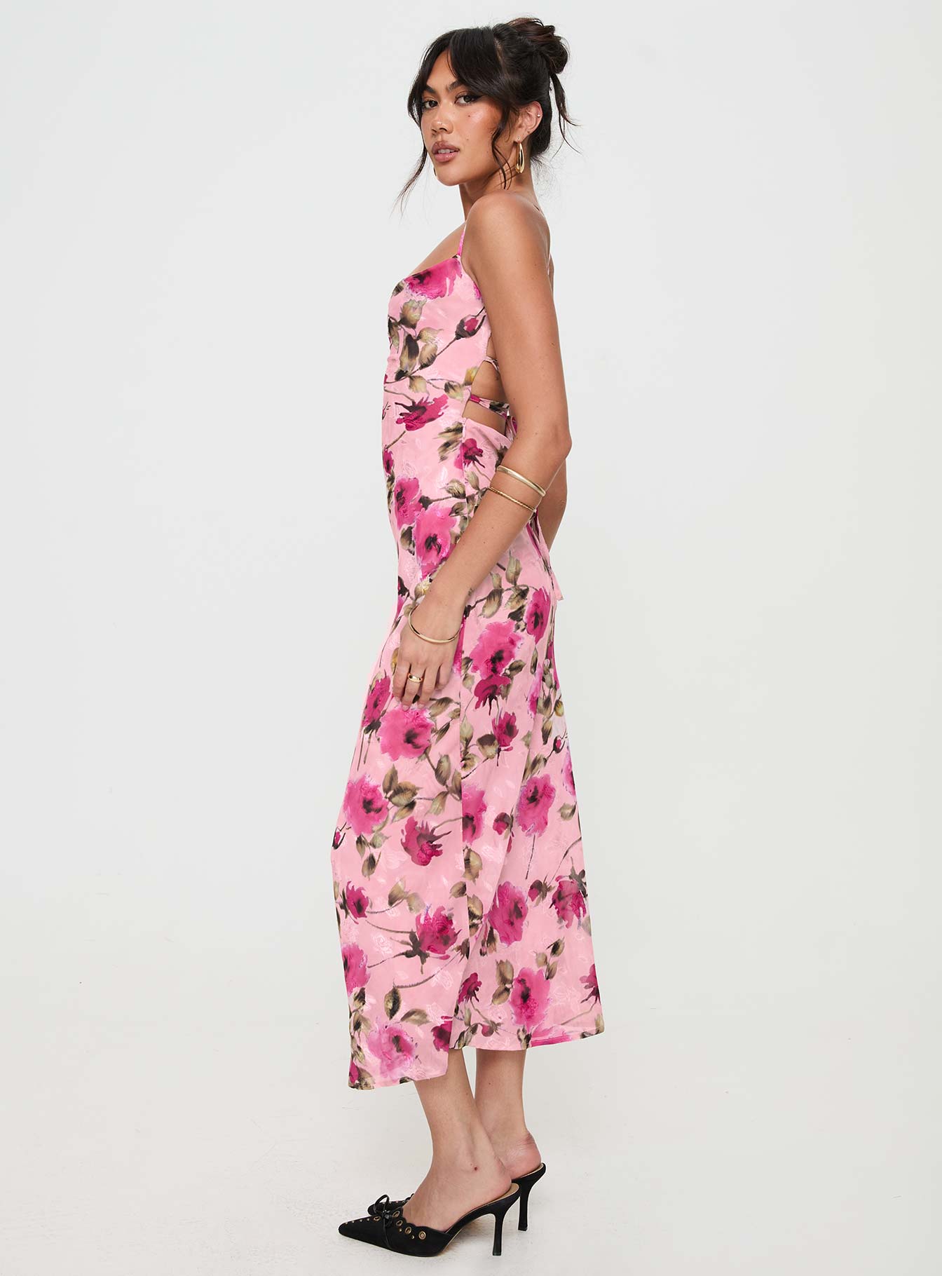 Ara Maxi Dress Pink Floral - Image 4