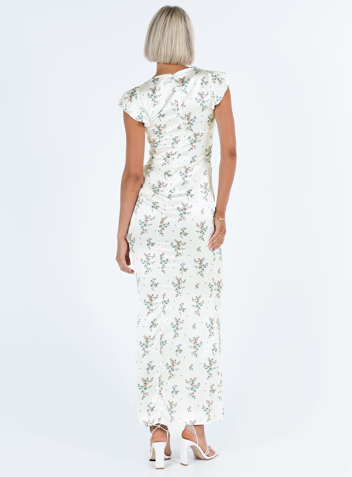 Armas Lace Trim Maxi Dress Floral - Image 7