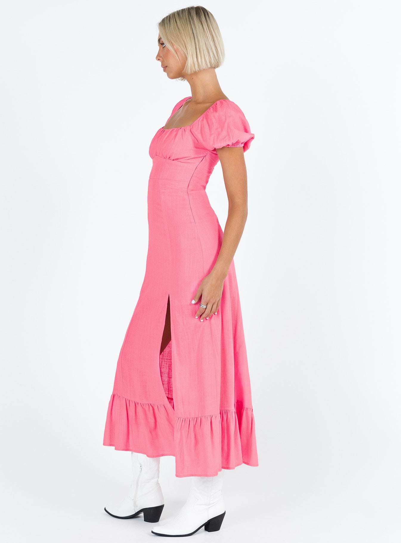 Zella Midi Dress Pink - Image 4
