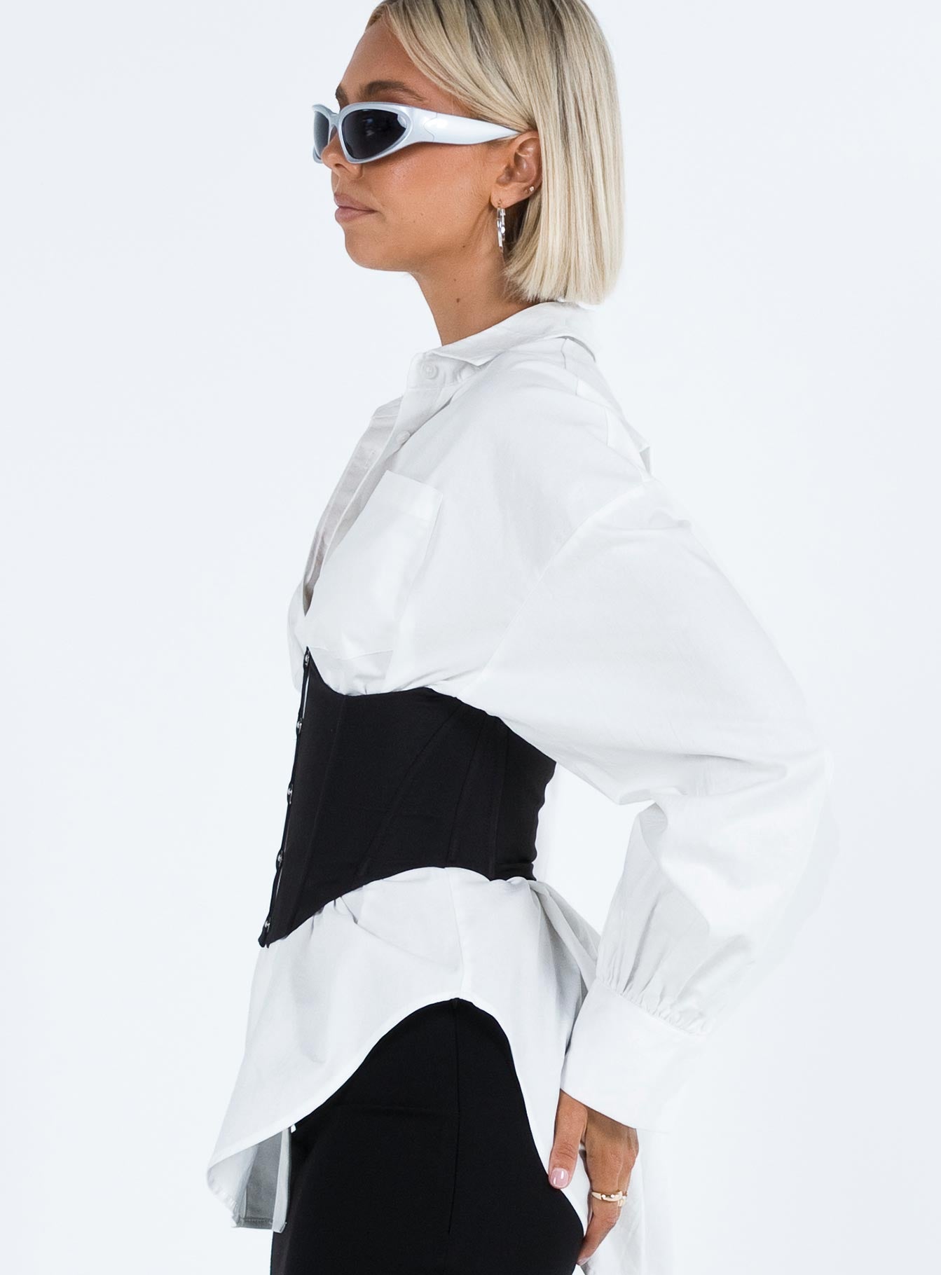 Rosina Underbust Corset Black - Image 4