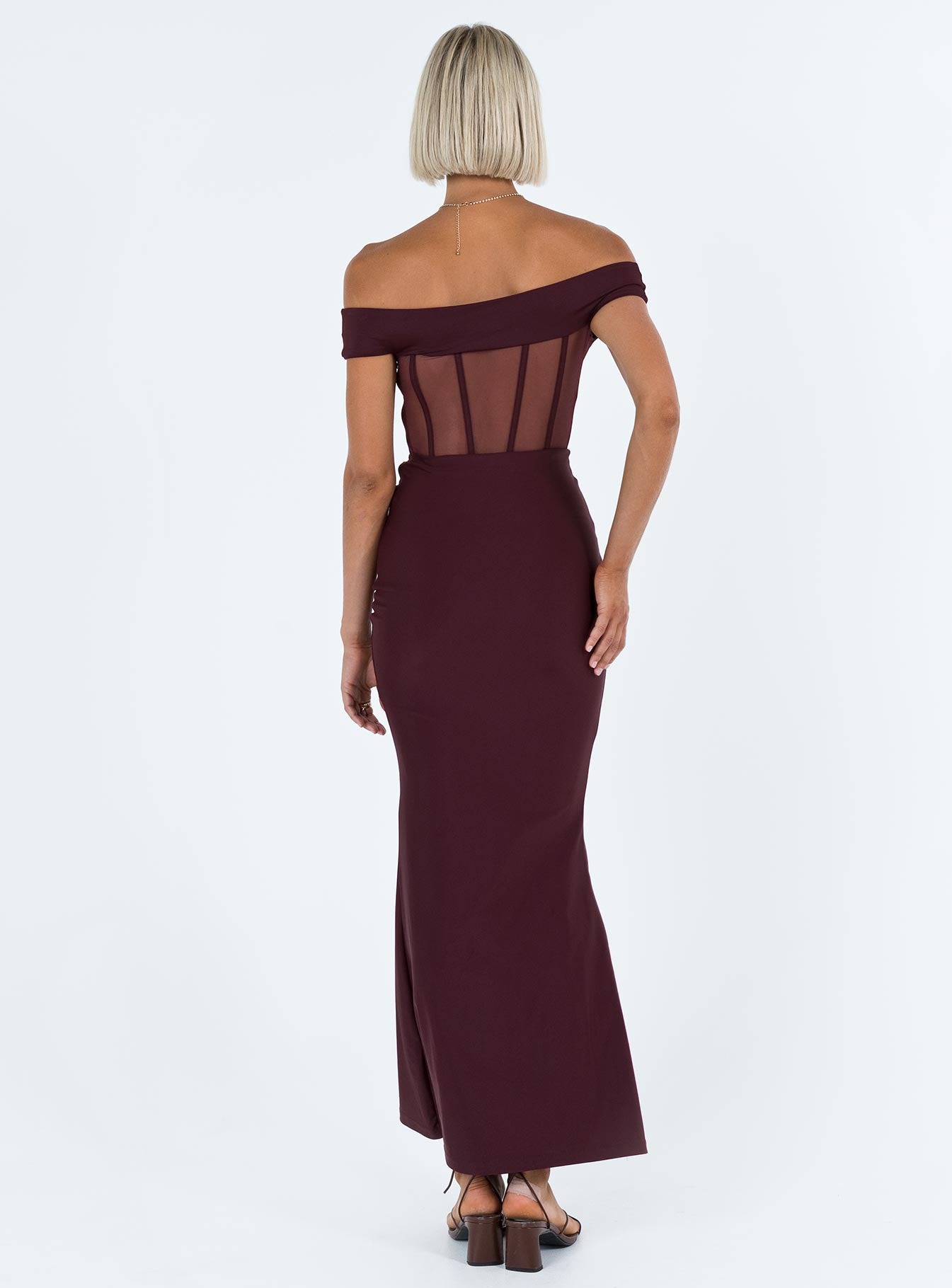 Cassady Off The Shoulder Maxi Dress Purple - Image 8
