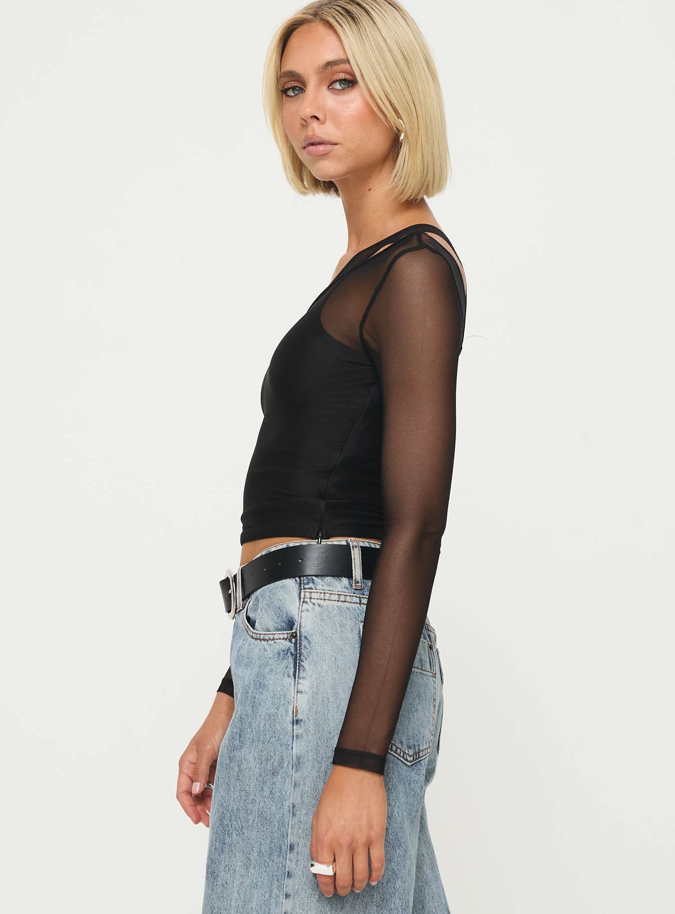 Fulfilled Long Sleeve Top Black - Image 3