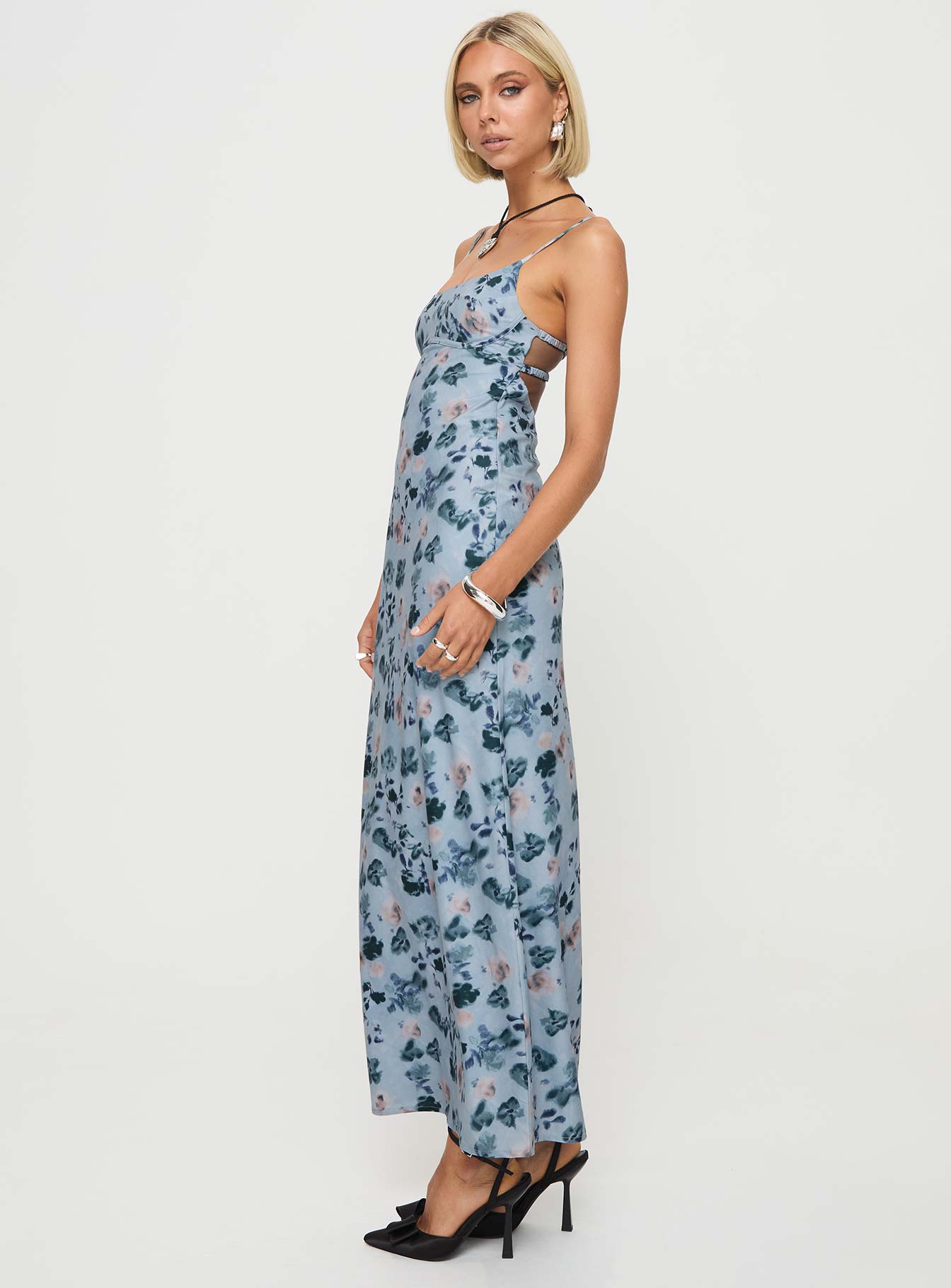 Ravia Maxi Dress Blue / Floral - Image 4