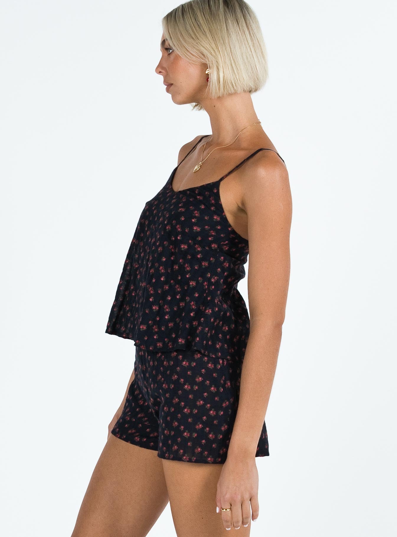 Deva Floral Romper Black Multi - Image 3