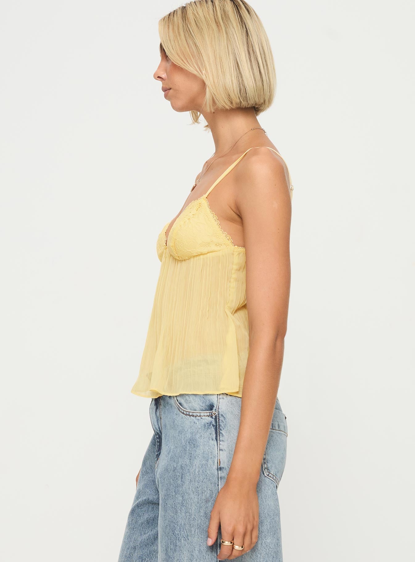 Zami Pleat Top Lemon - Image 4