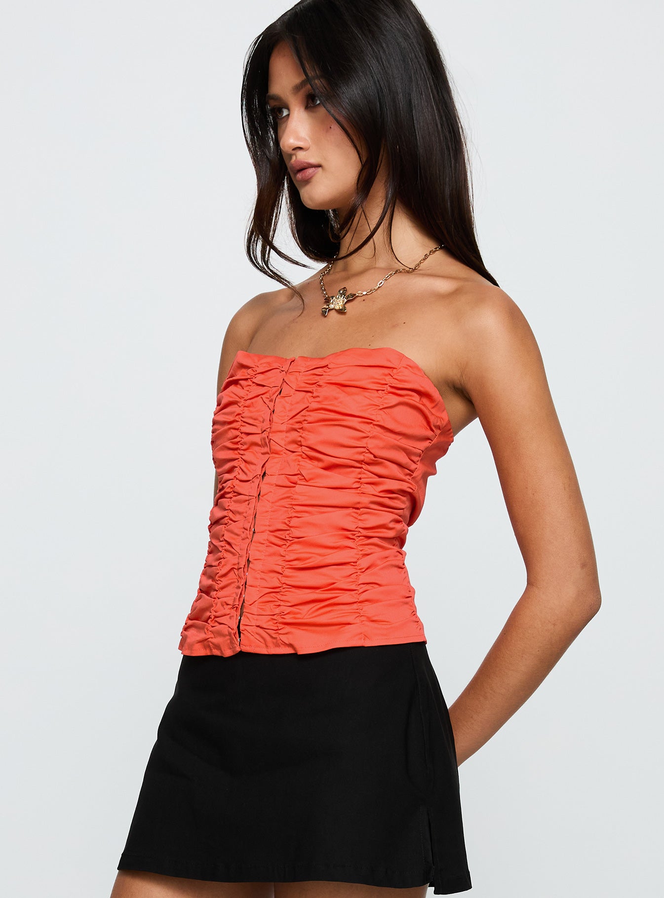 Diamonds Are Forever Strapless Top Orange - Image 3